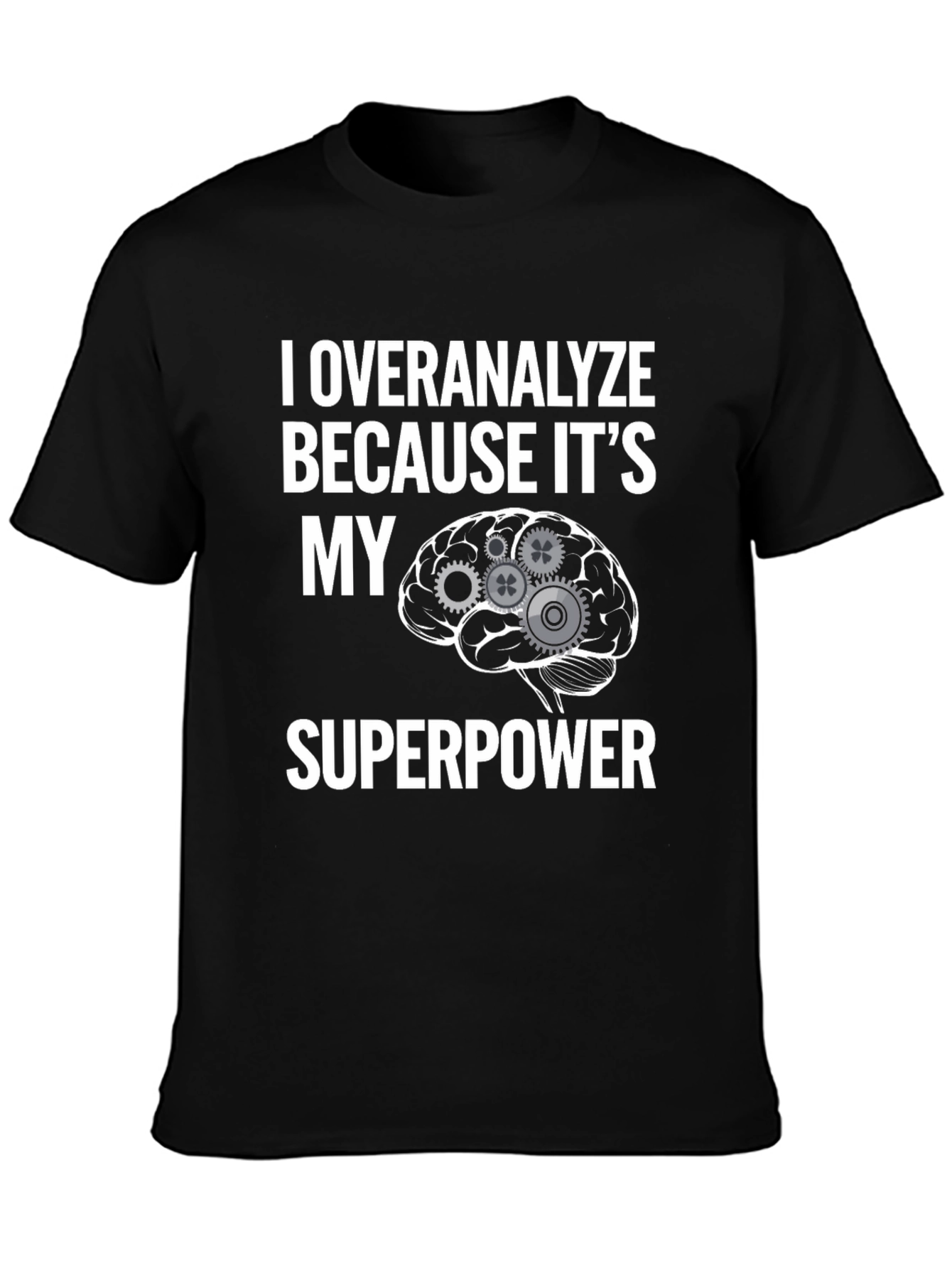 Overanalyze Superpower Graphic Tee - Black T-Shirt
