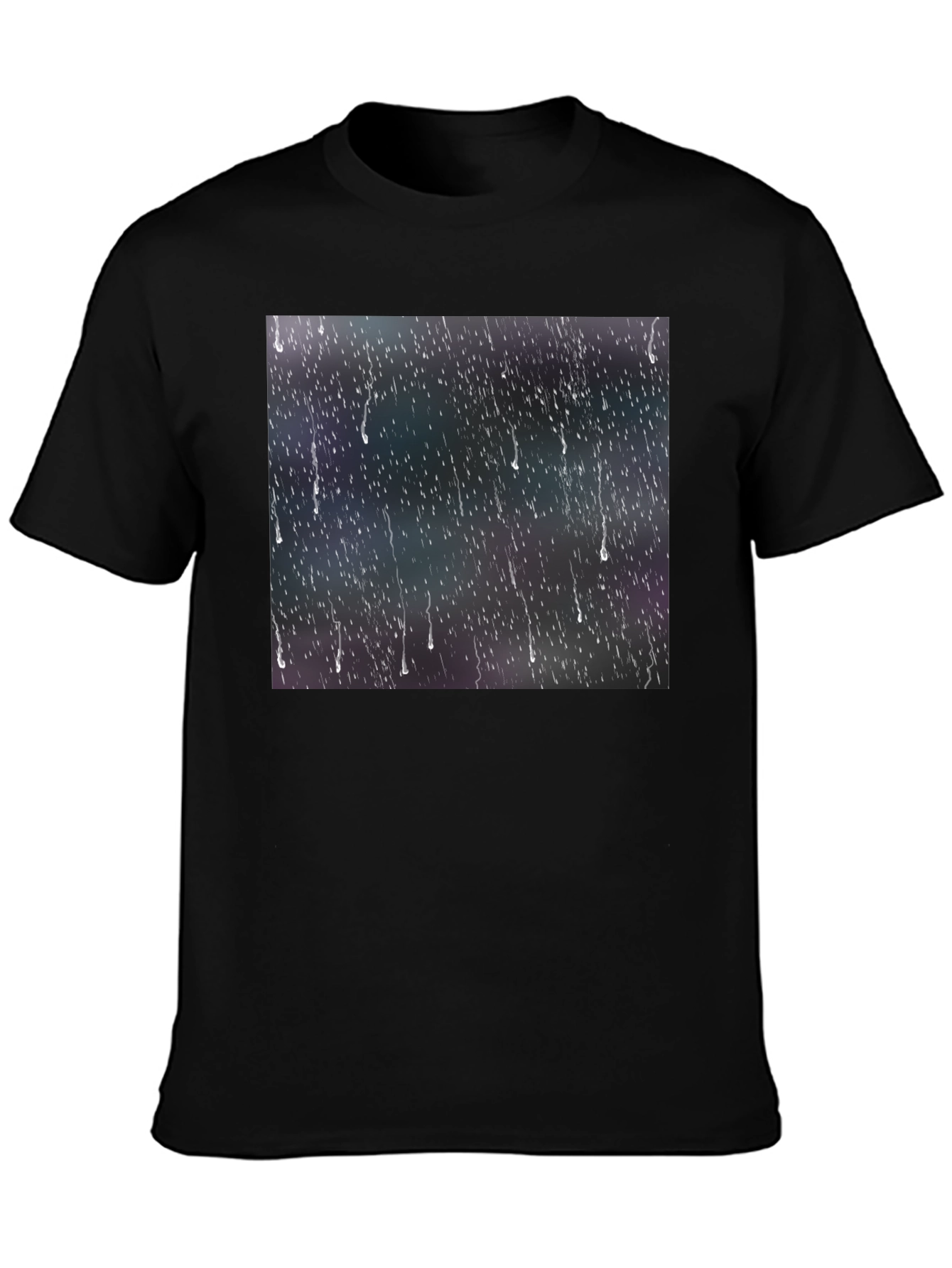 Rain Effect Black T-Shirt