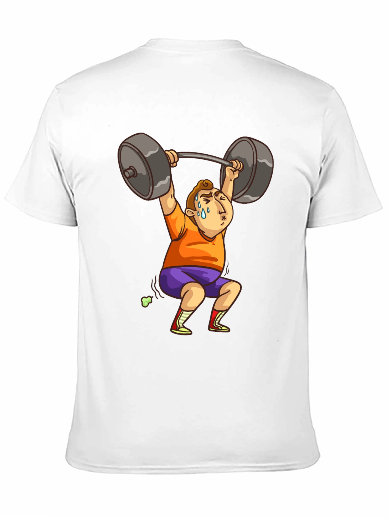 Funny Weightlifter Cartoon T-Shirt