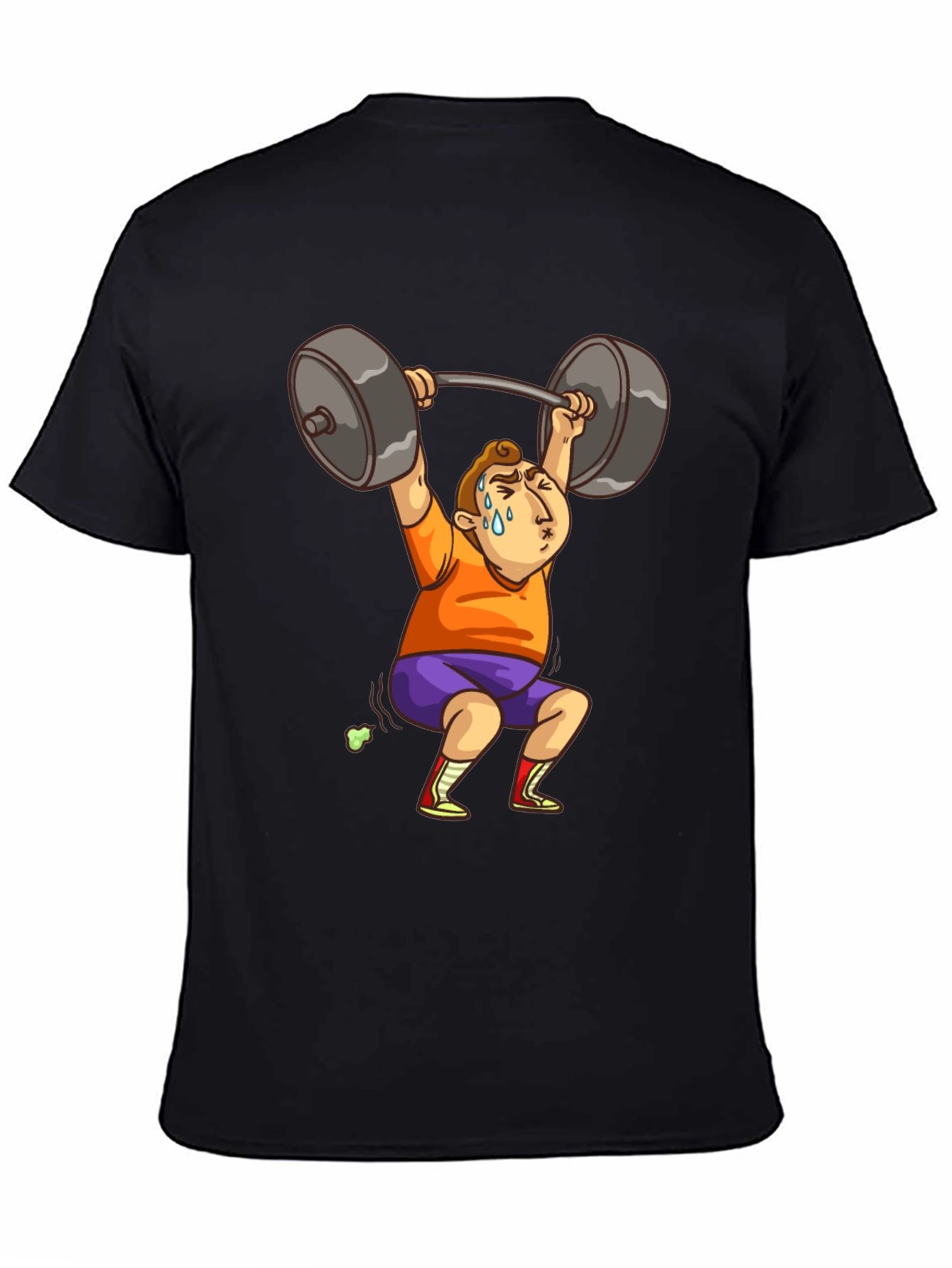 Funny Weightlifter Cartoon T-Shirt