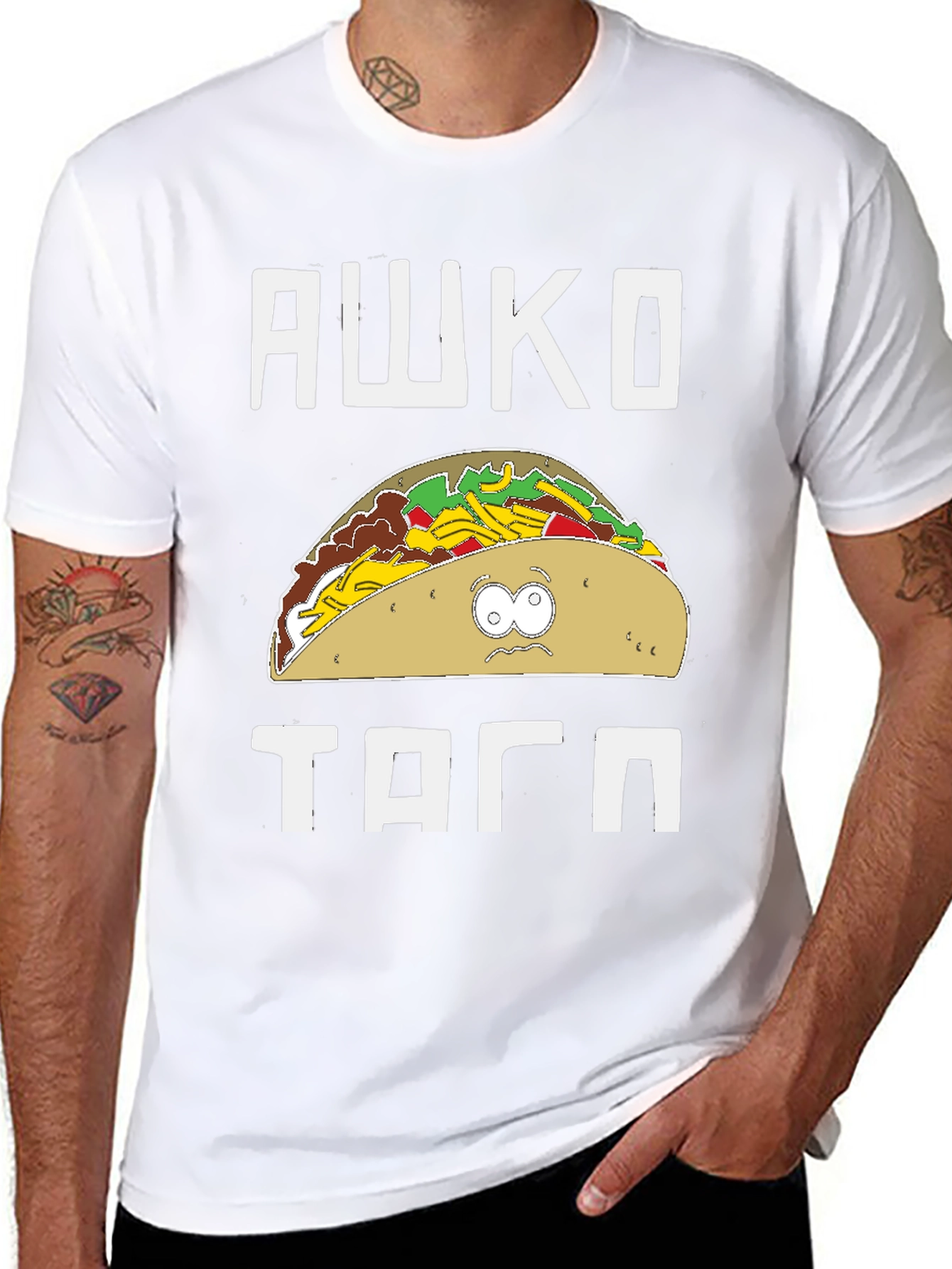 Awkward Taco Graphic T-Shirt - South Park Style