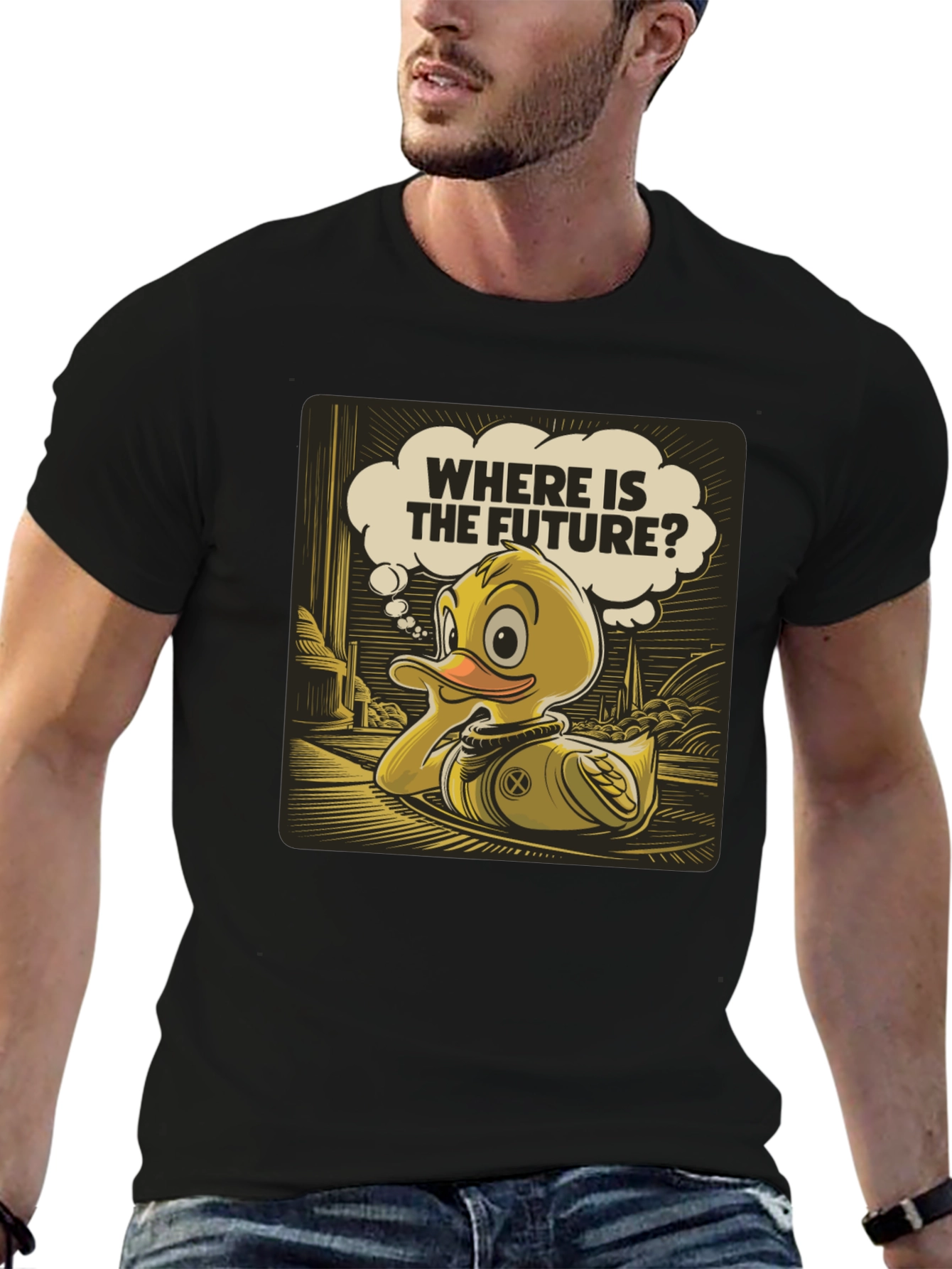 Duck Space T-Shirt - Where is the Future?