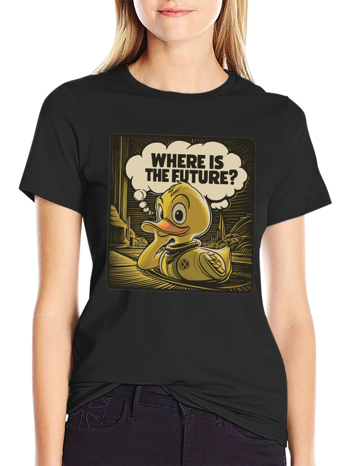 Duck Space T-Shirt - Where is the Future?