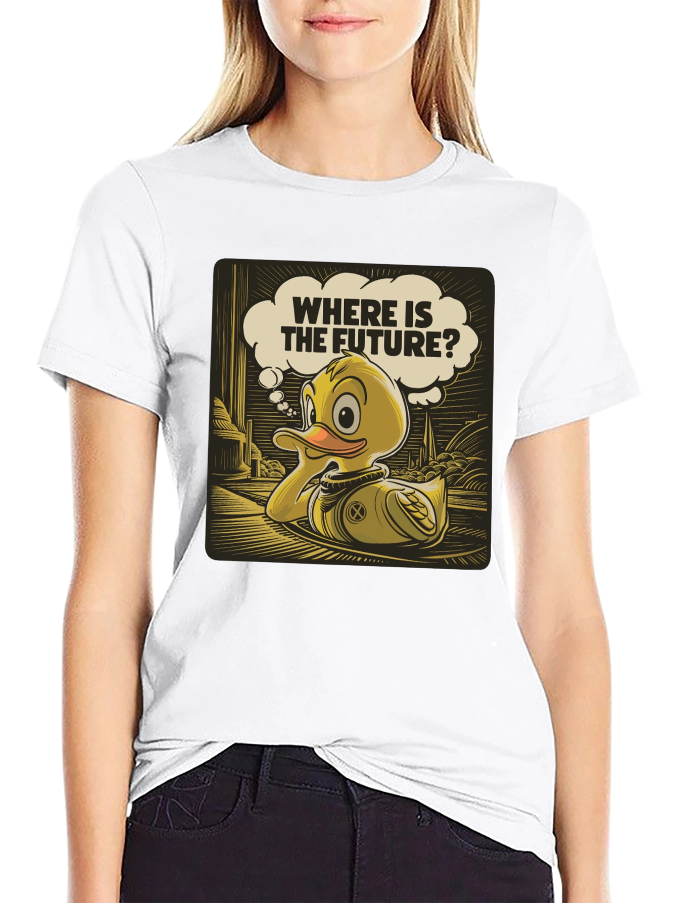 Duck Space T-Shirt - Where is the Future?