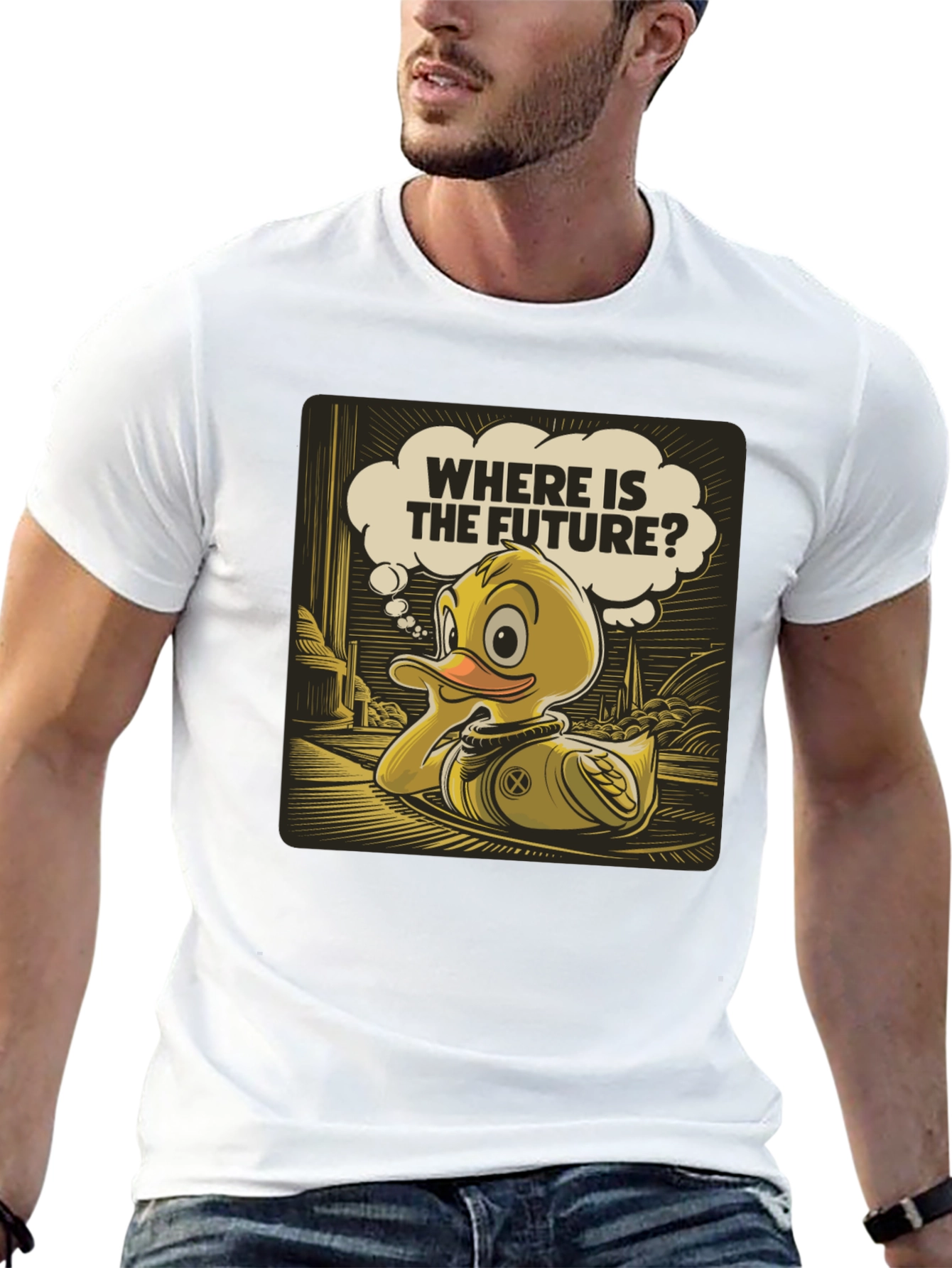Duck Space T-Shirt - Where is the Future?