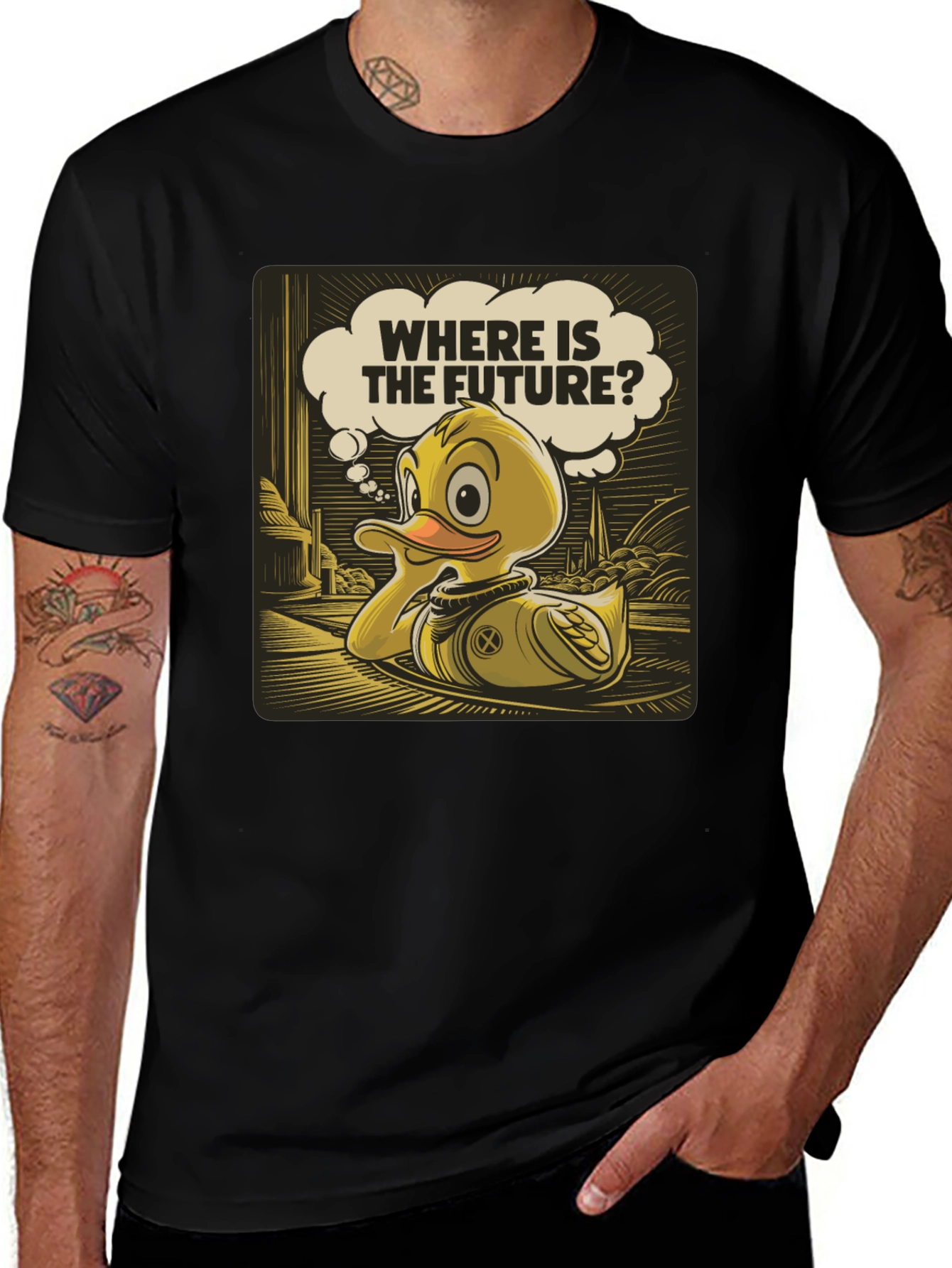 Duck Space T-Shirt - Where is the Future?