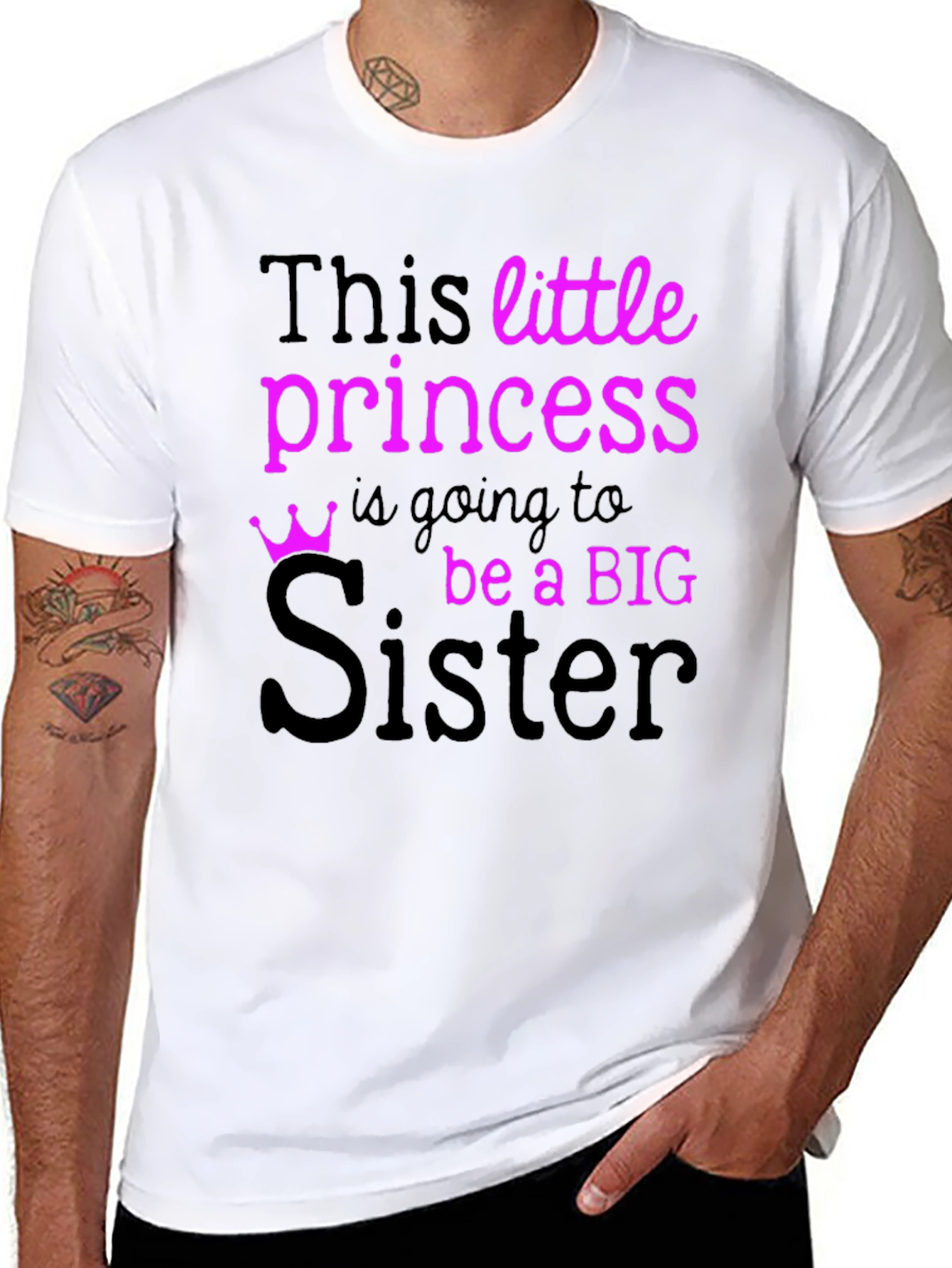 Big Sister To Be T-Shirt - Princess Announcement