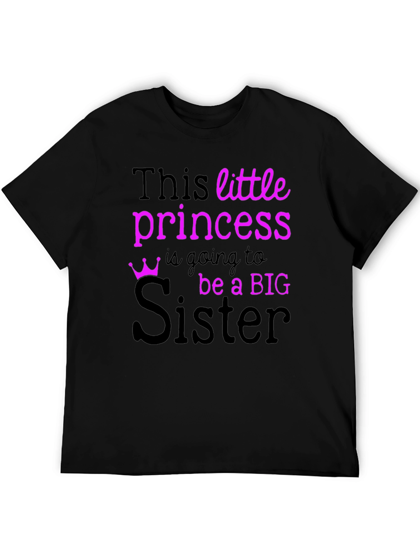 Big Sister To Be T-Shirt - Princess Announcement
