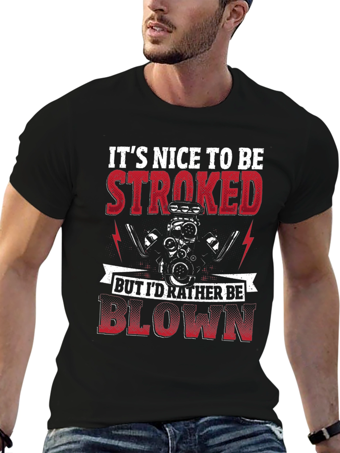 Its Nice To Be Stroked Funny Car T-Shirt