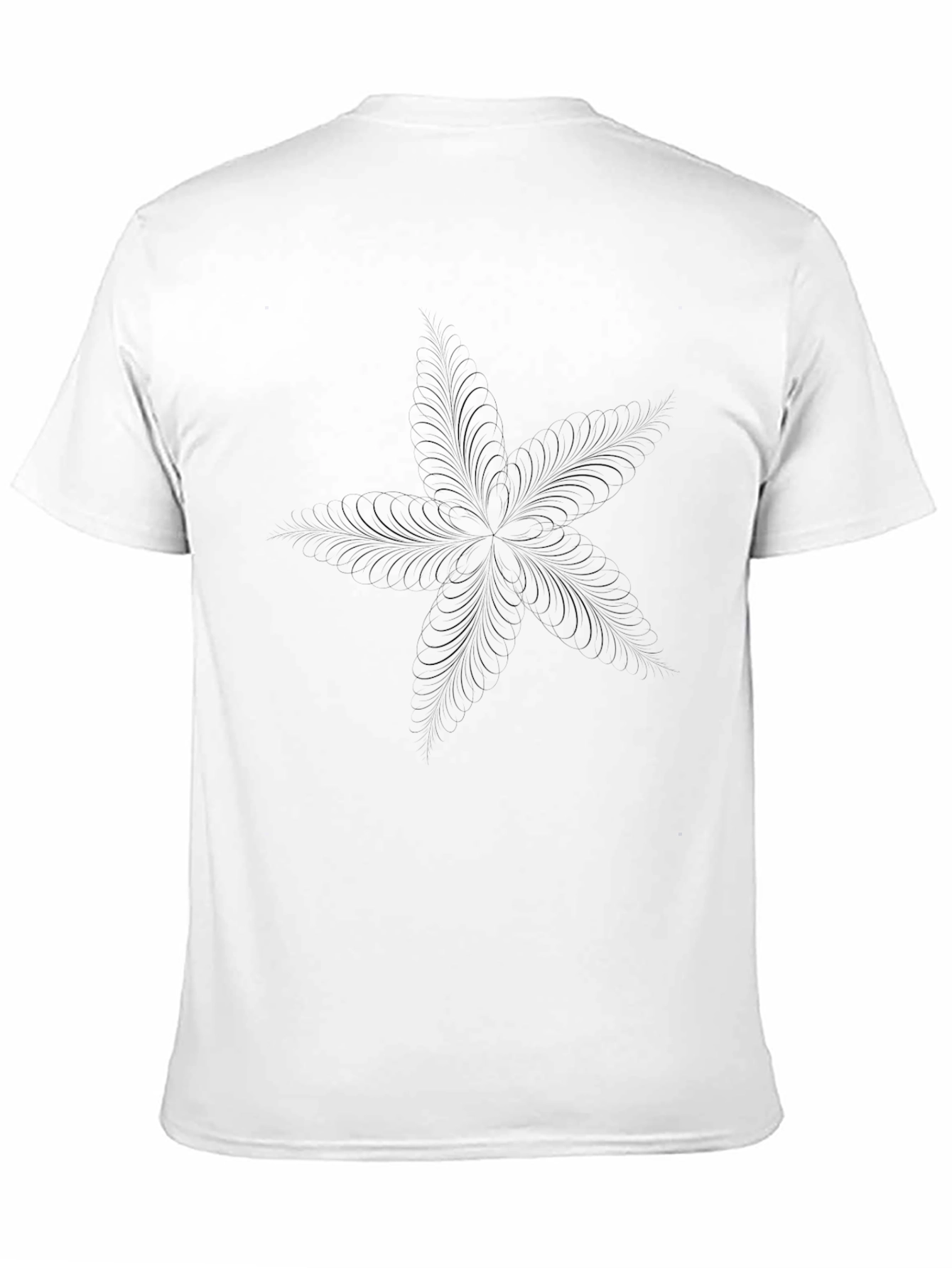 Modern Black Floral Graphic Tee