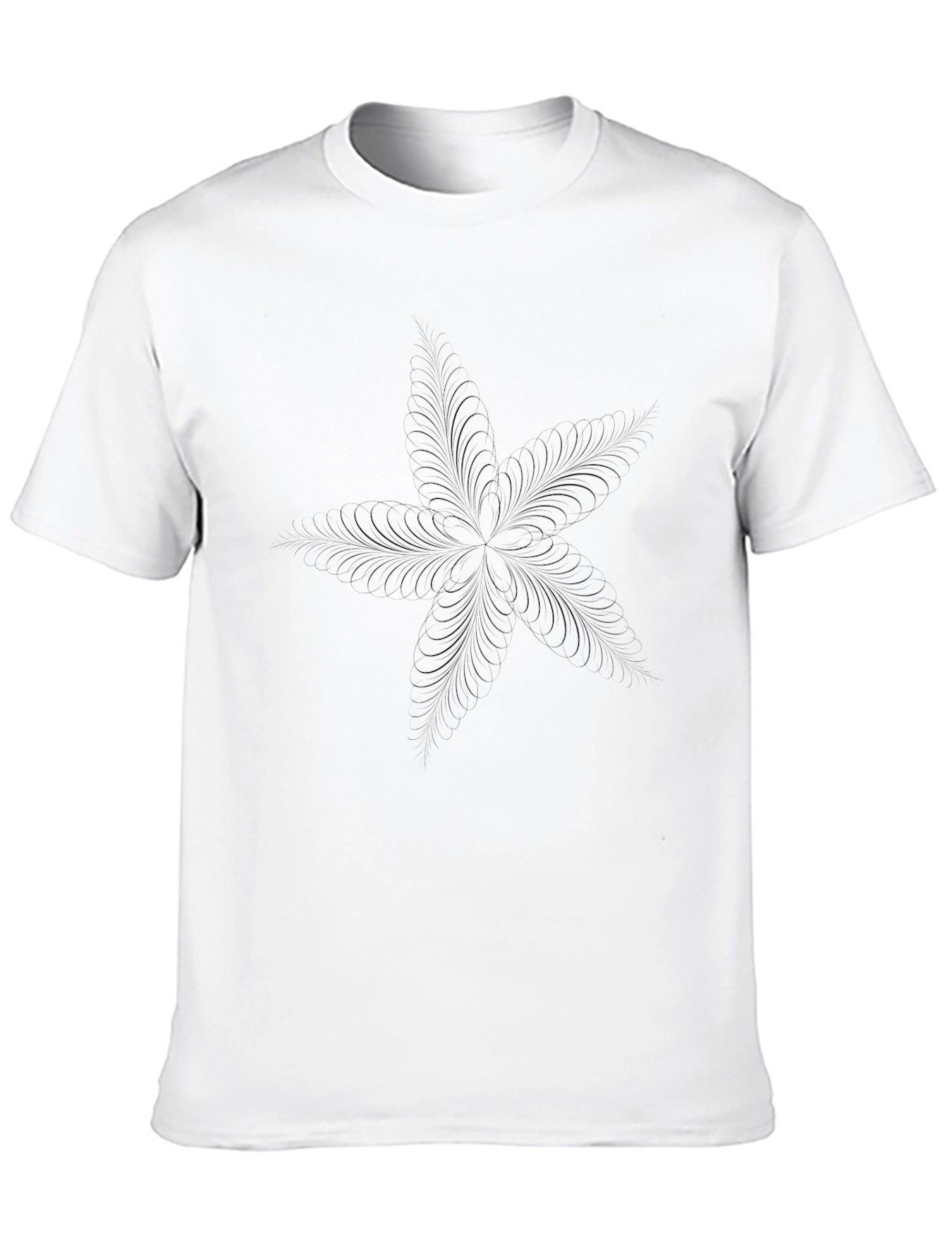 Modern Black Floral Graphic Tee