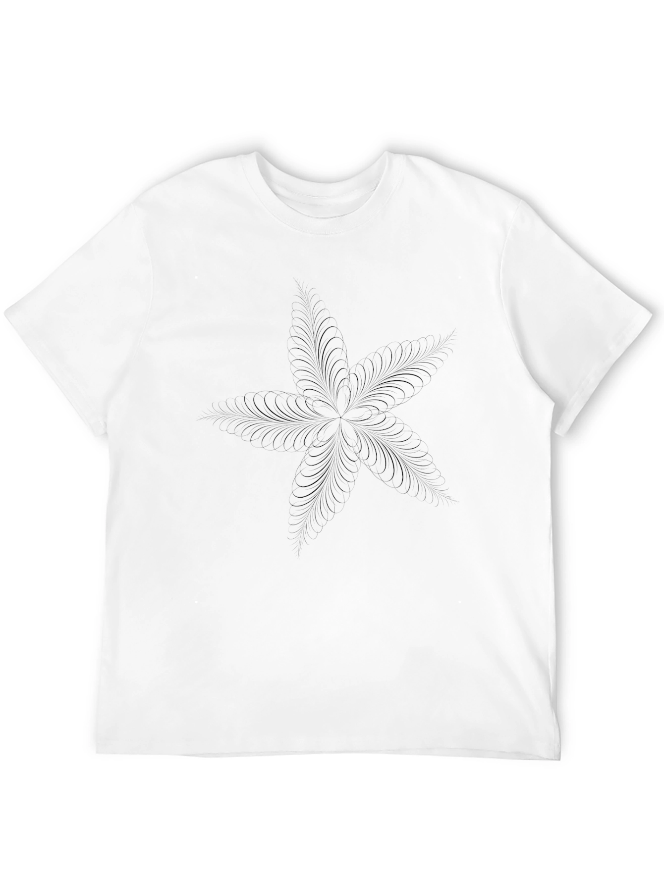 Modern Black Floral Graphic Tee