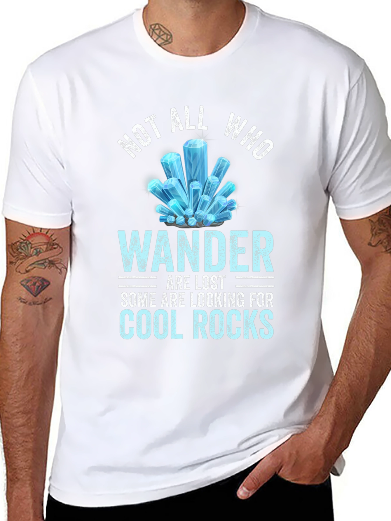 Not All Who Wander Cool Rocks Tee