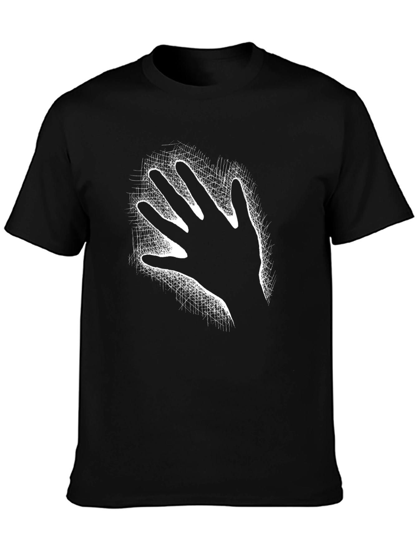 Abstract Hand Graphic Black T-Shirt