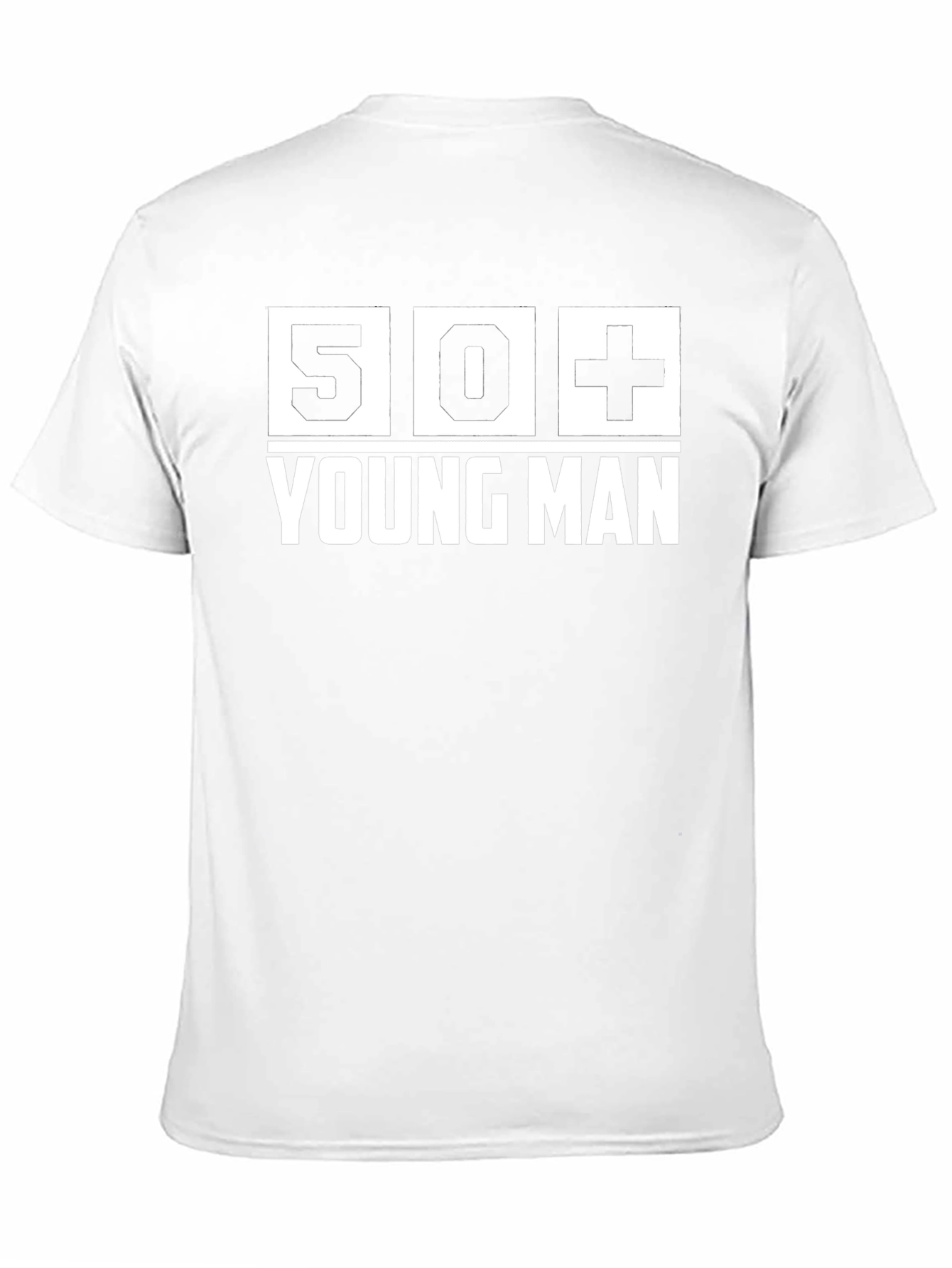50+ Young Man Black T-Shirt