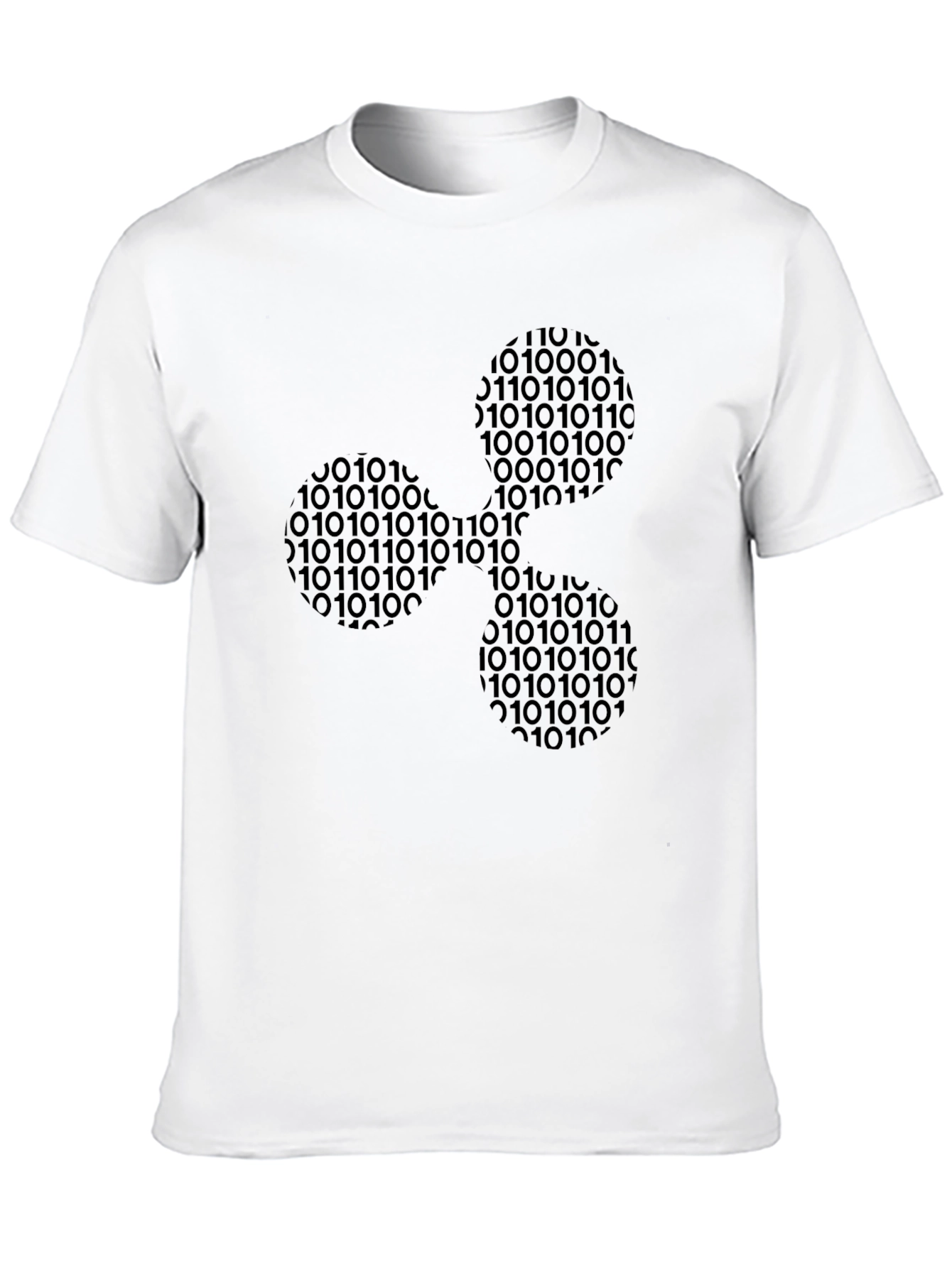 Binary Ripple Design Black T-Shirt