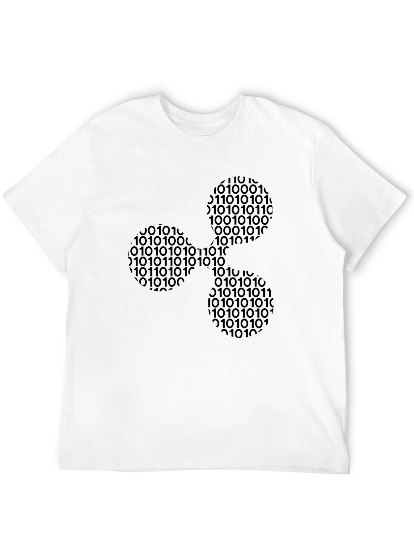 Binary Ripple Design Black T-Shirt