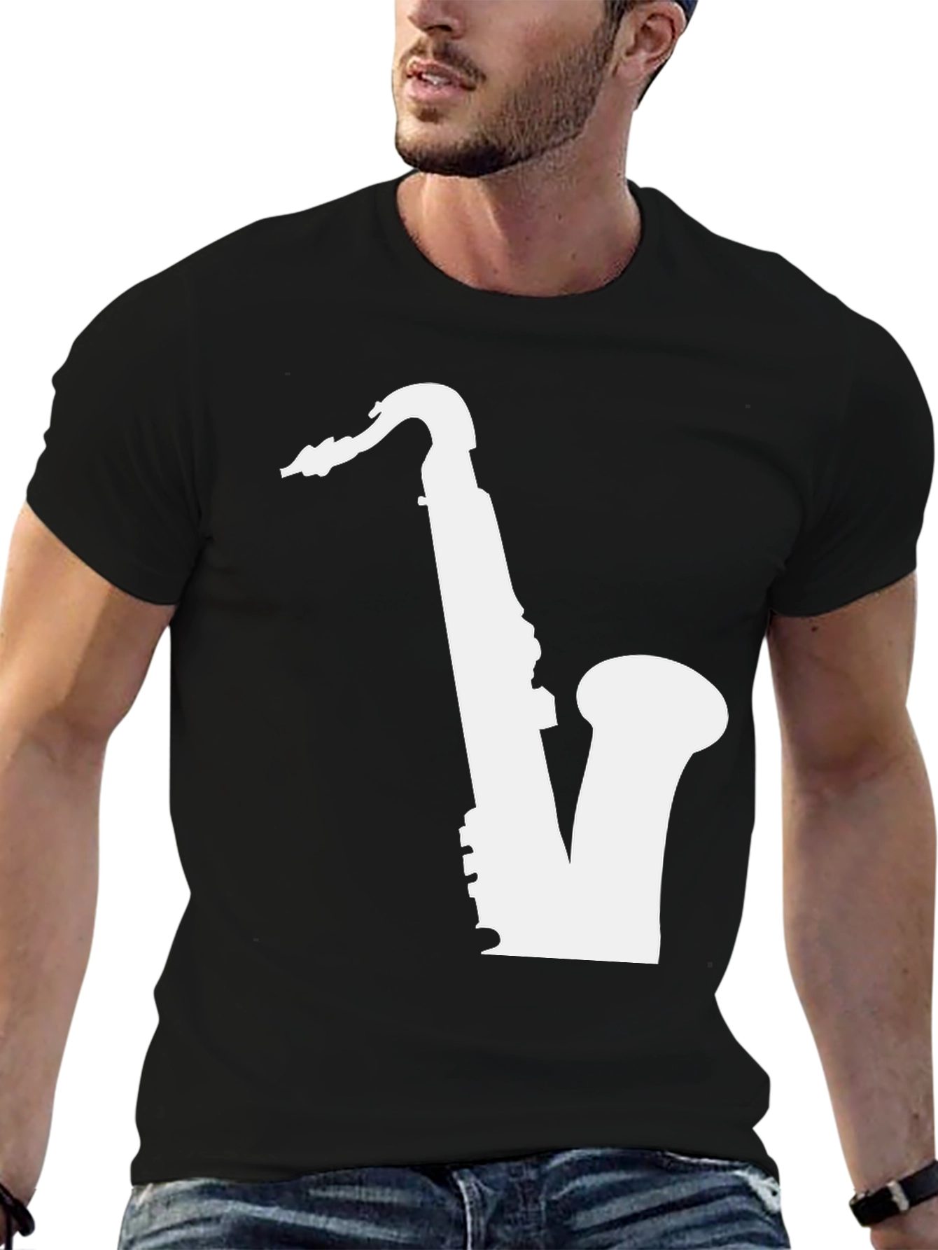 Saxophone Graphic Tee - Cool Music Lover Shirt