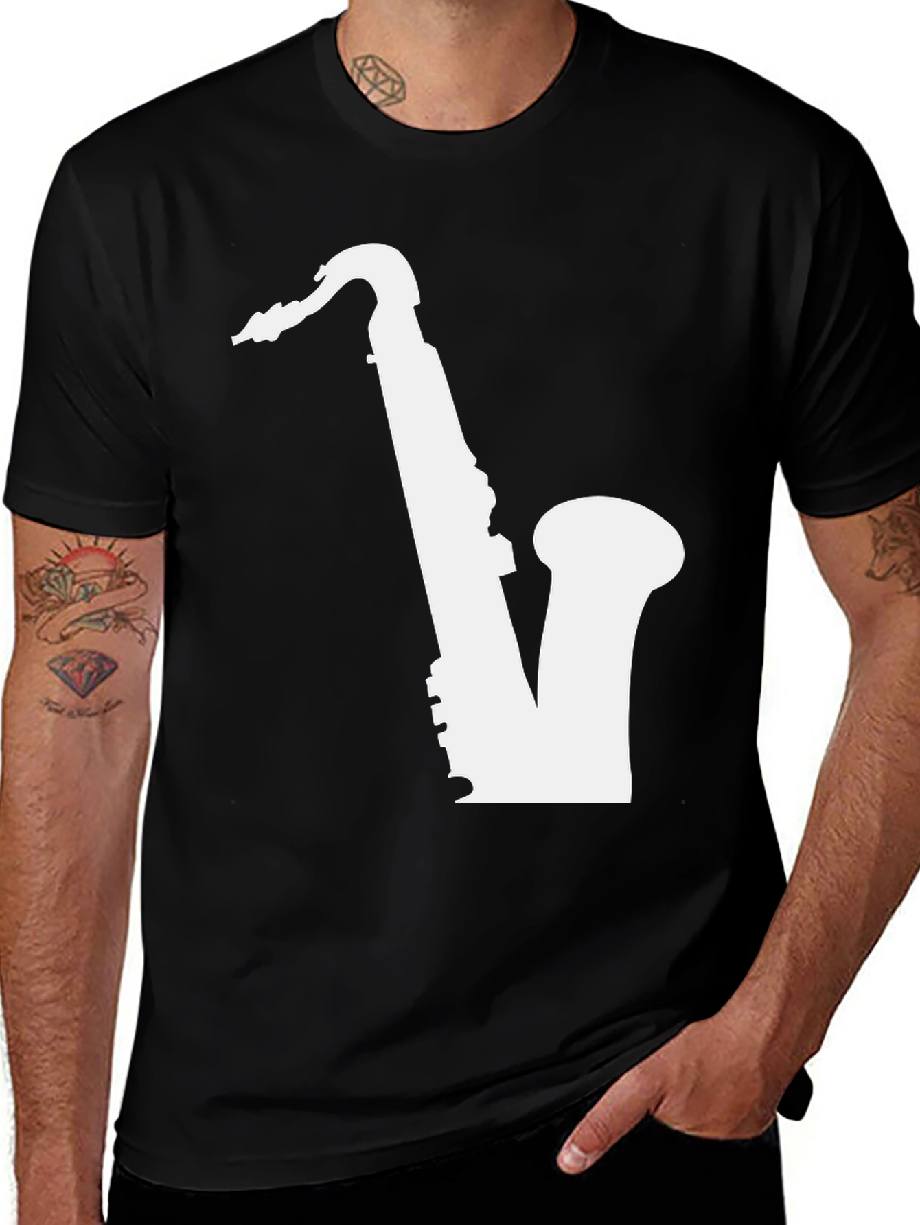 Saxophone Graphic Tee - Cool Music Lover Shirt