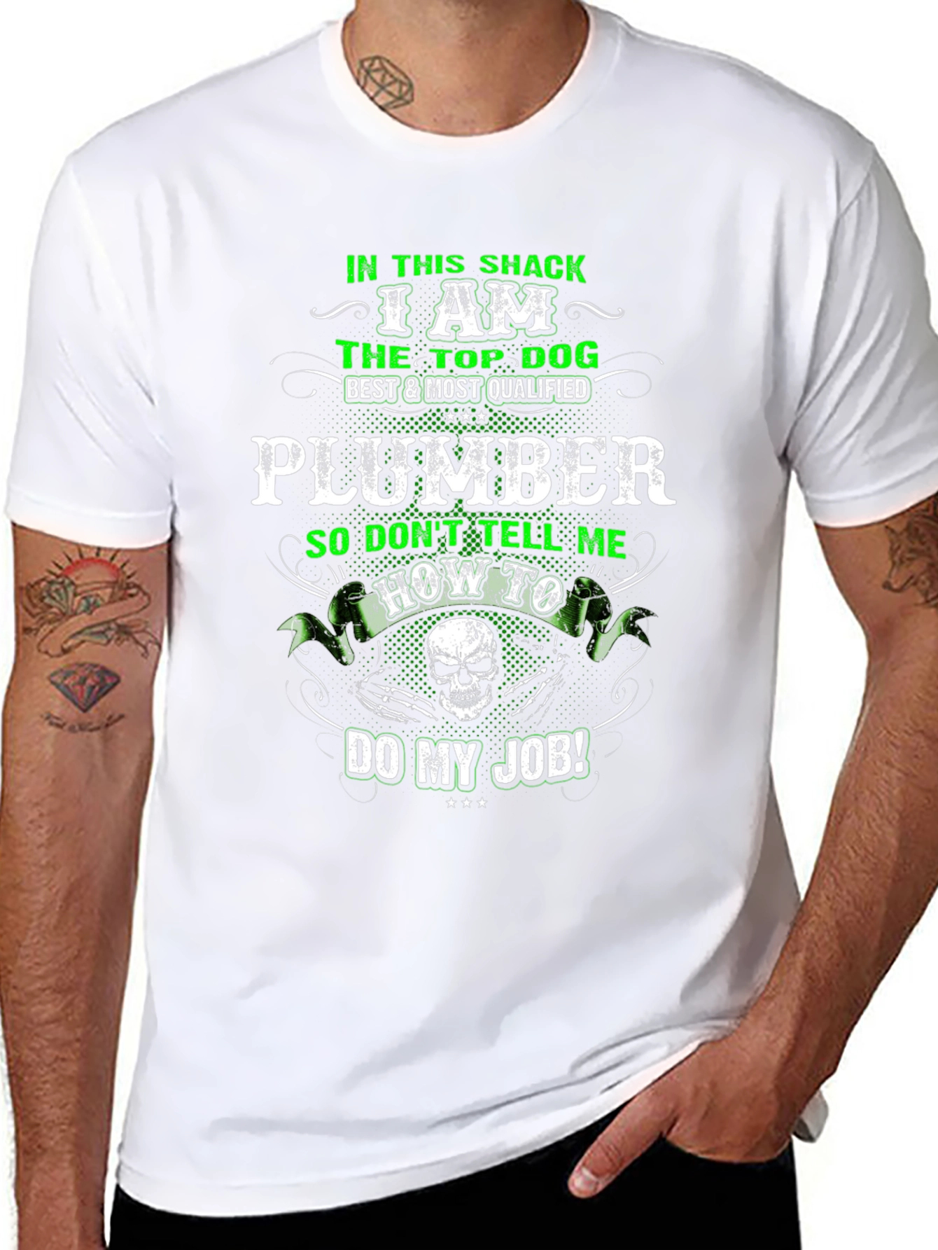 Plumber Top Dog Graphic T-Shirt