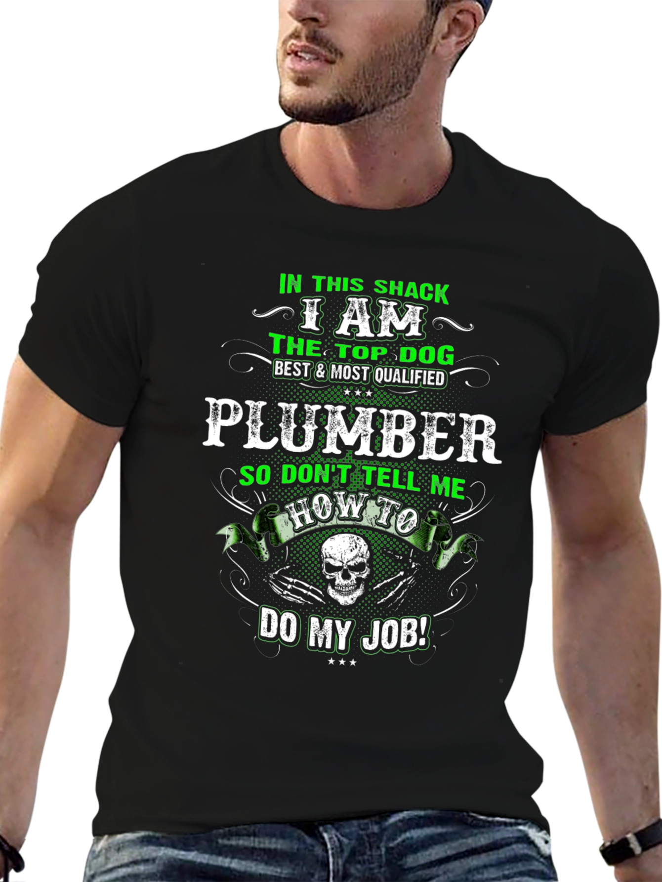 Plumber Top Dog Graphic T-Shirt