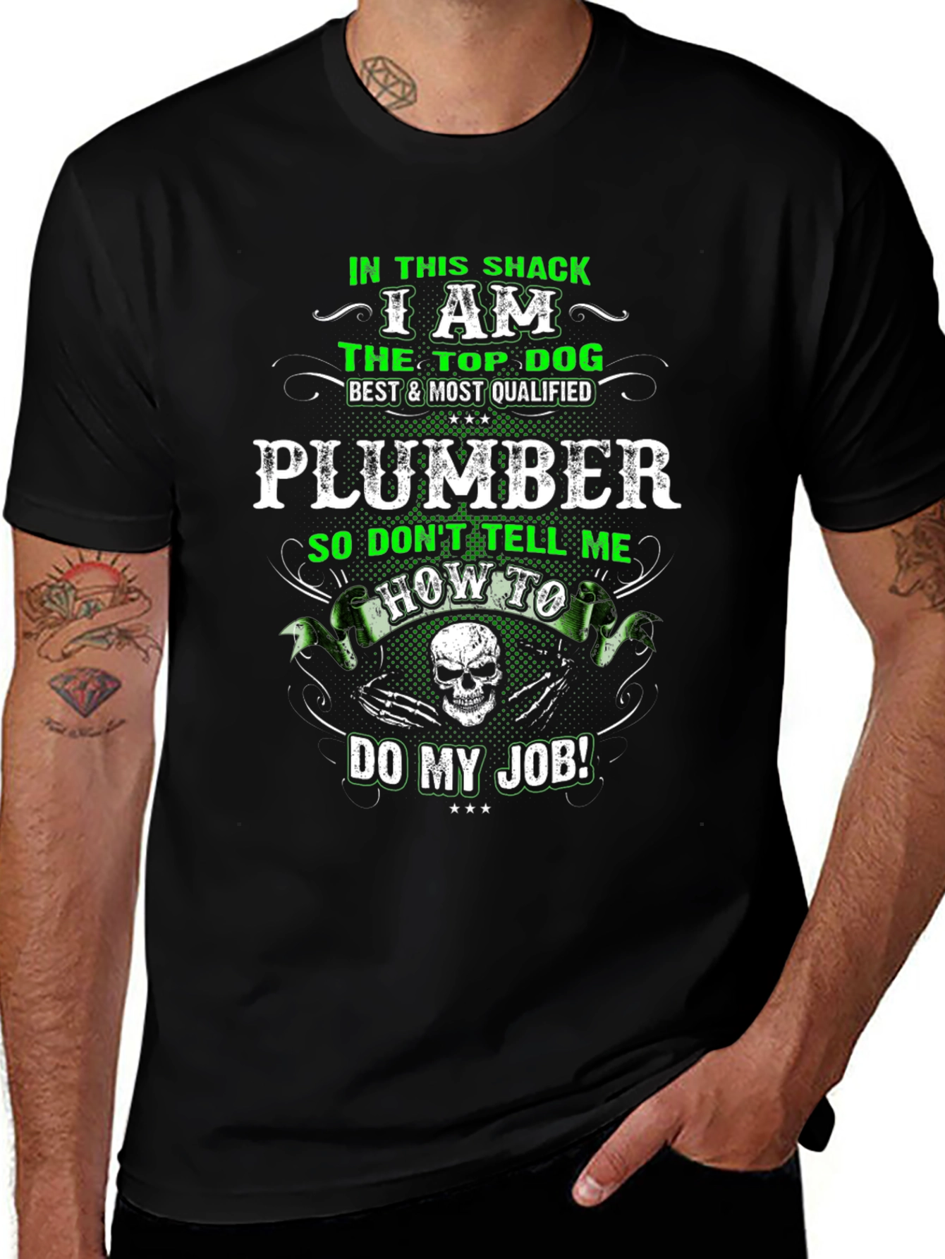Plumber Top Dog Graphic T-Shirt