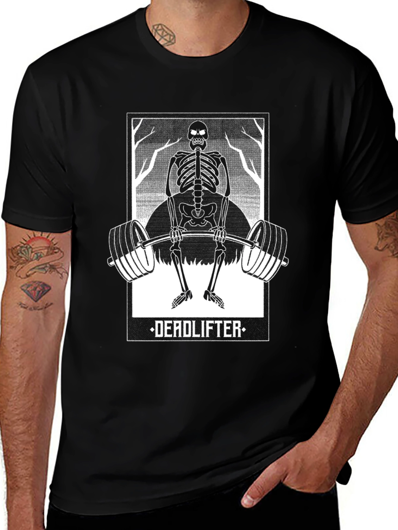 Deadlifter Skeleton Graphic Tee