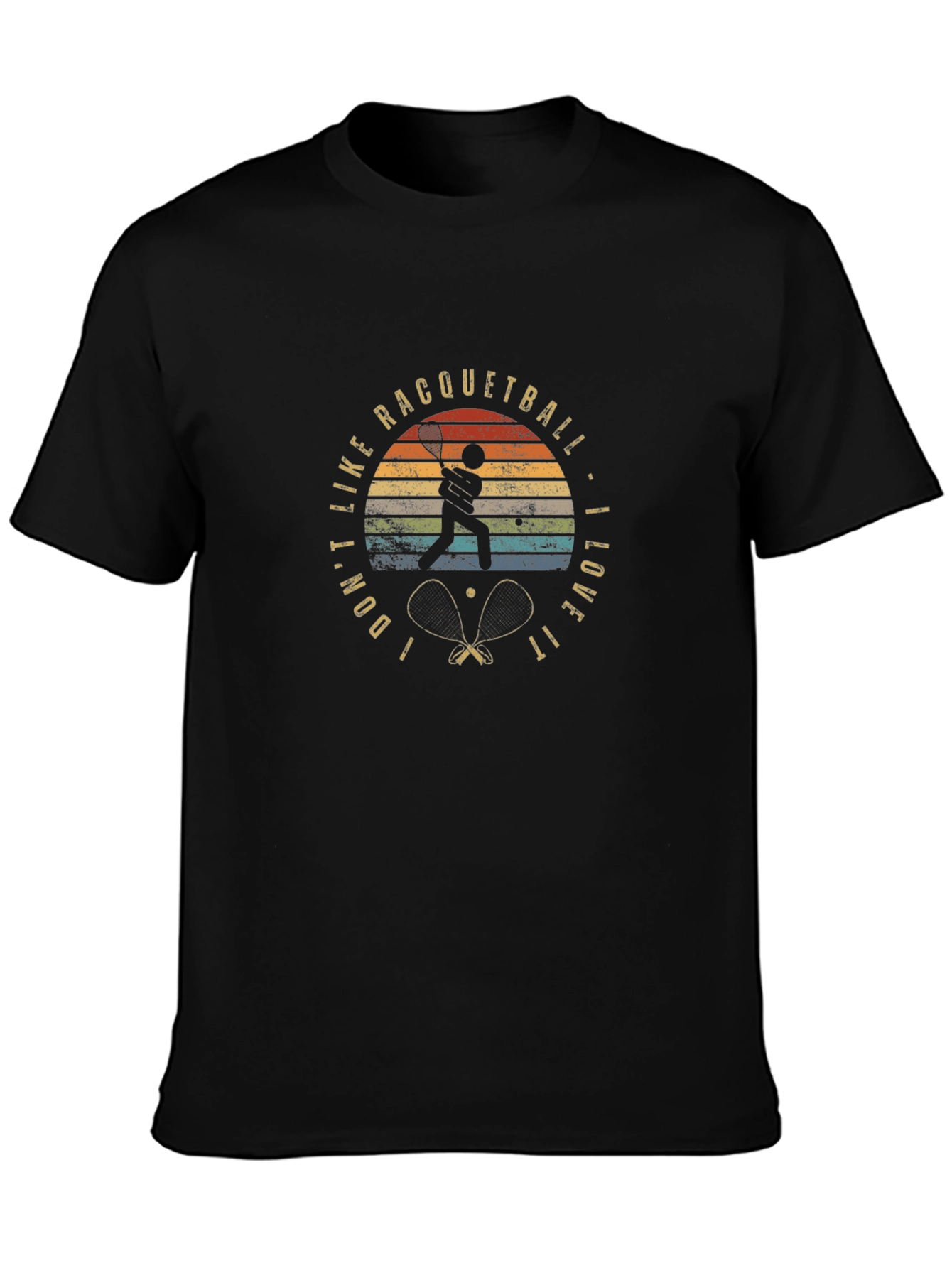 Racquetball Lover Graphic Tee - Sporty Retro Design