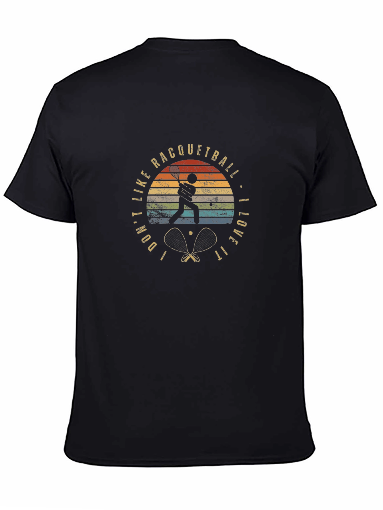 Racquetball Lover Graphic Tee - Sporty Retro Design