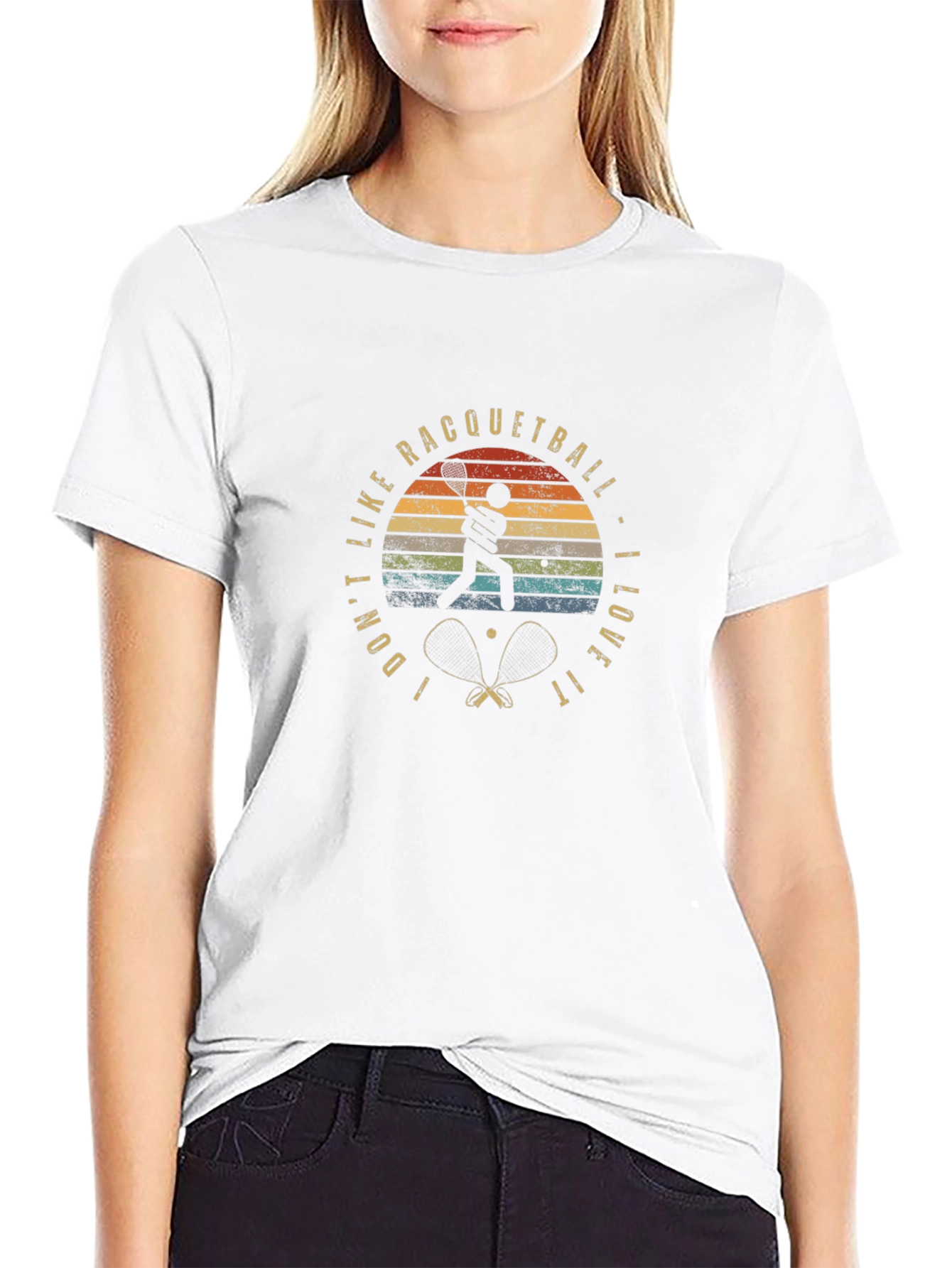 Racquetball Lover Graphic Tee - Sporty Retro Design