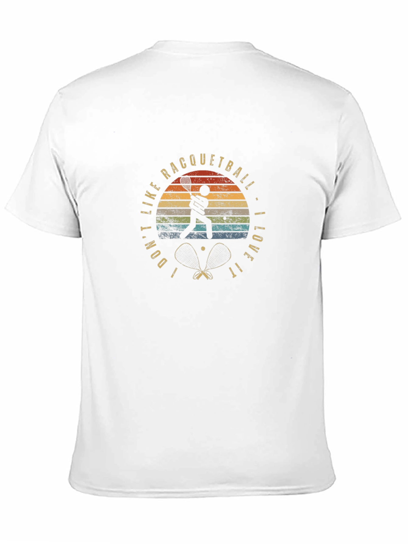 Racquetball Lover Graphic Tee - Sporty Retro Design