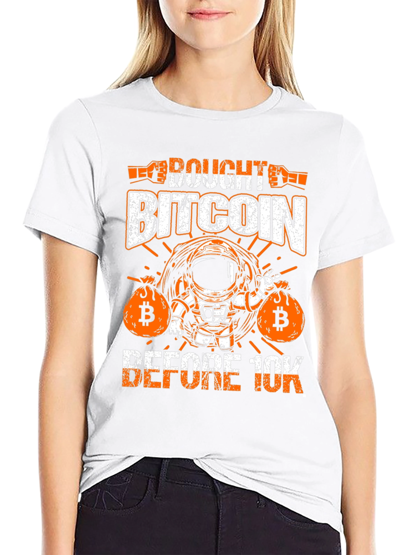 Bitcoin Astronaut T-Shirt: Bought Before 10K
