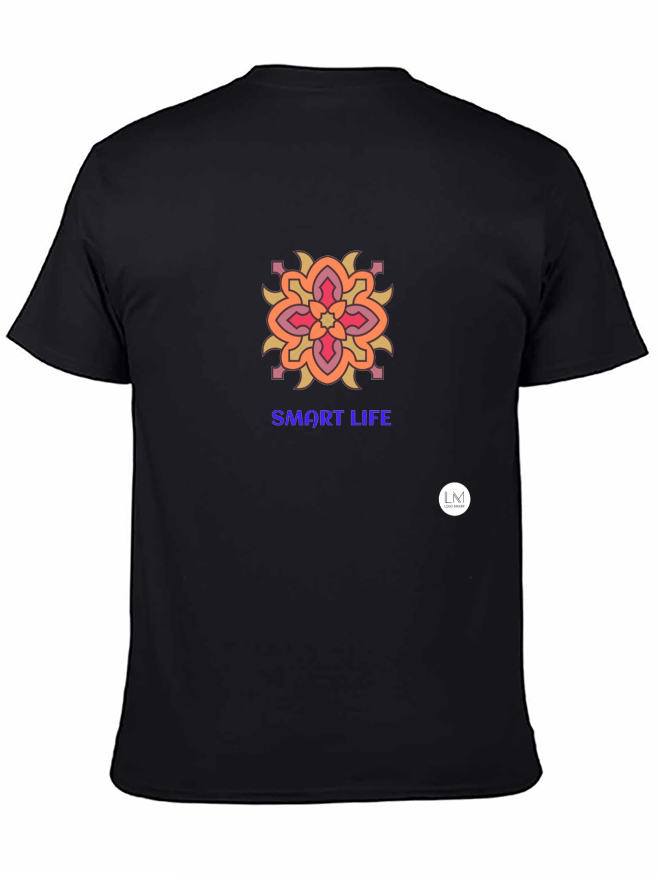 Smart Life Graphic Black T-Shirt