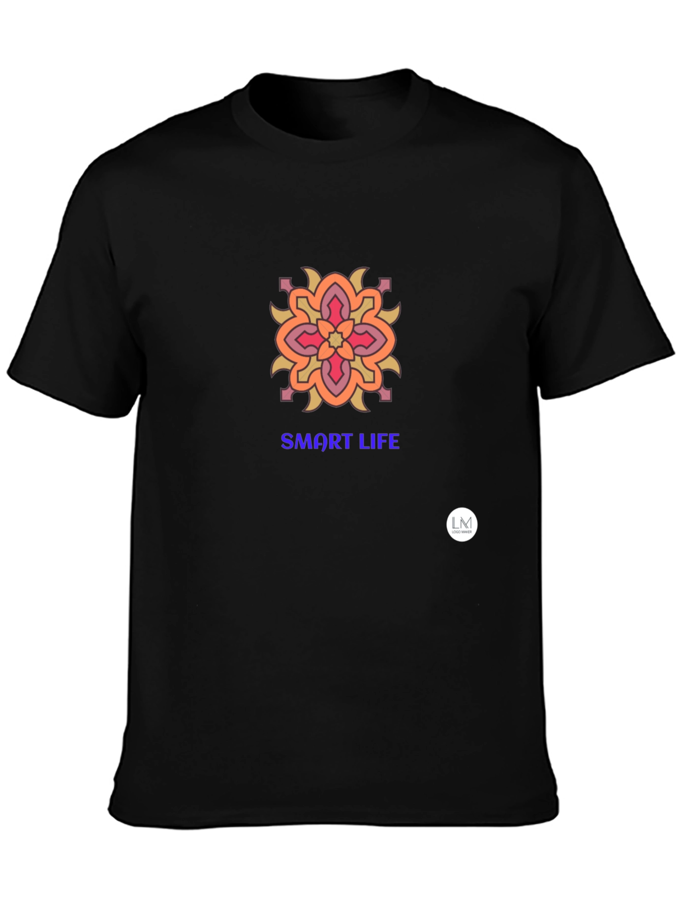 Smart Life Graphic Black T-Shirt