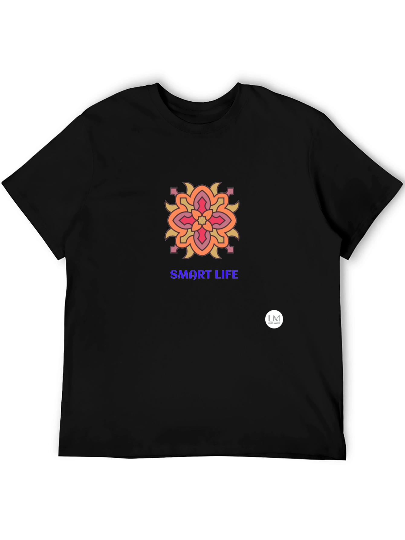 Smart Life Graphic Black T-Shirt