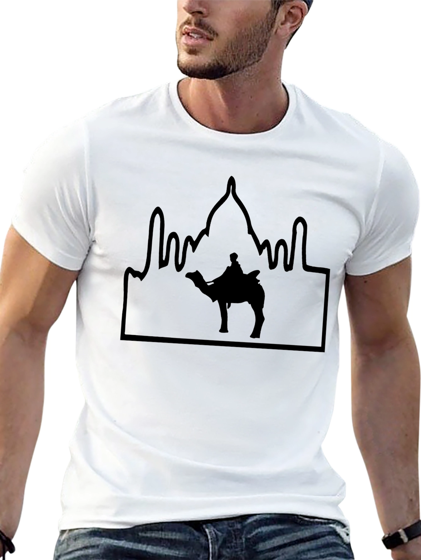 Camel & Palace Silhouette Black T-Shirt