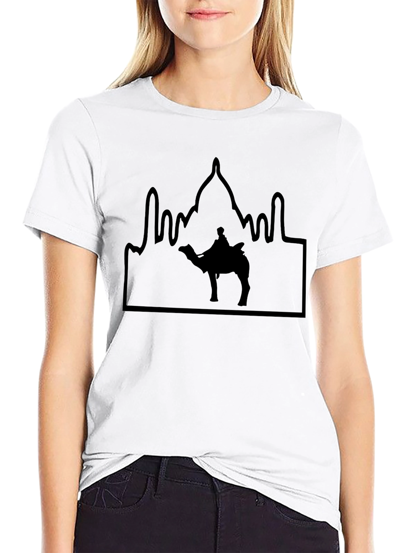 Camel & Palace Silhouette Black T-Shirt
