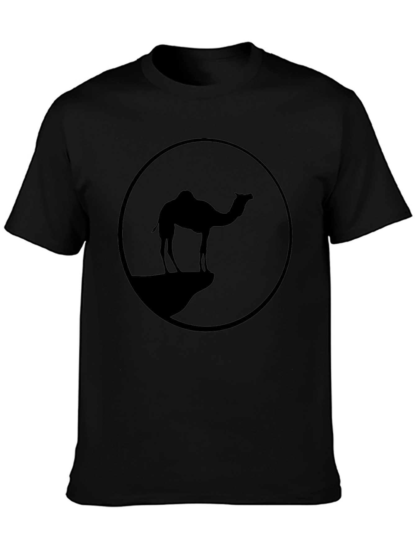 Camel Silhouette Graphic Tee - Black