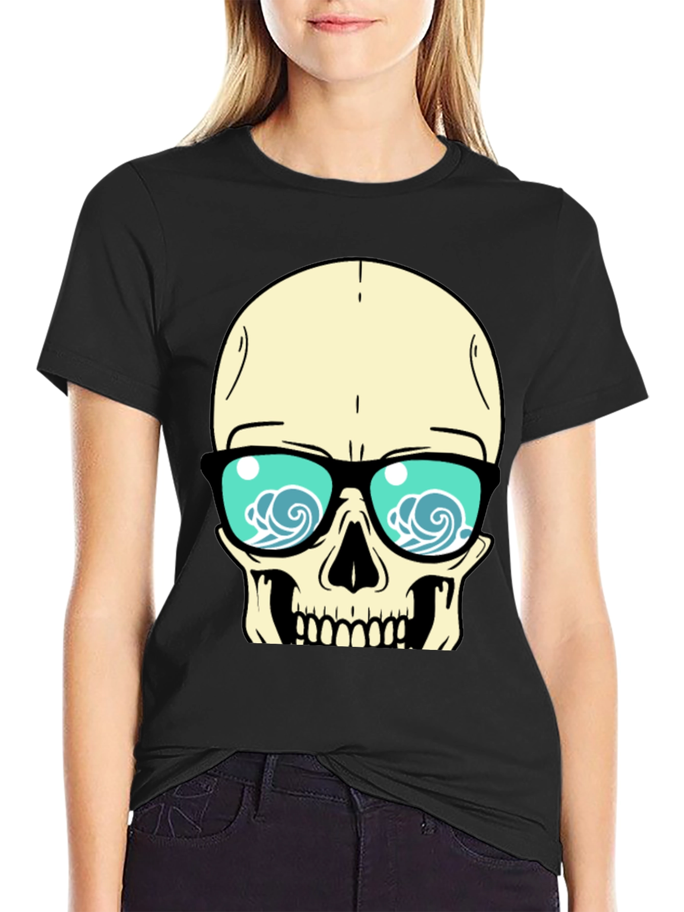 Skull with Sunglasses Graphic Tee