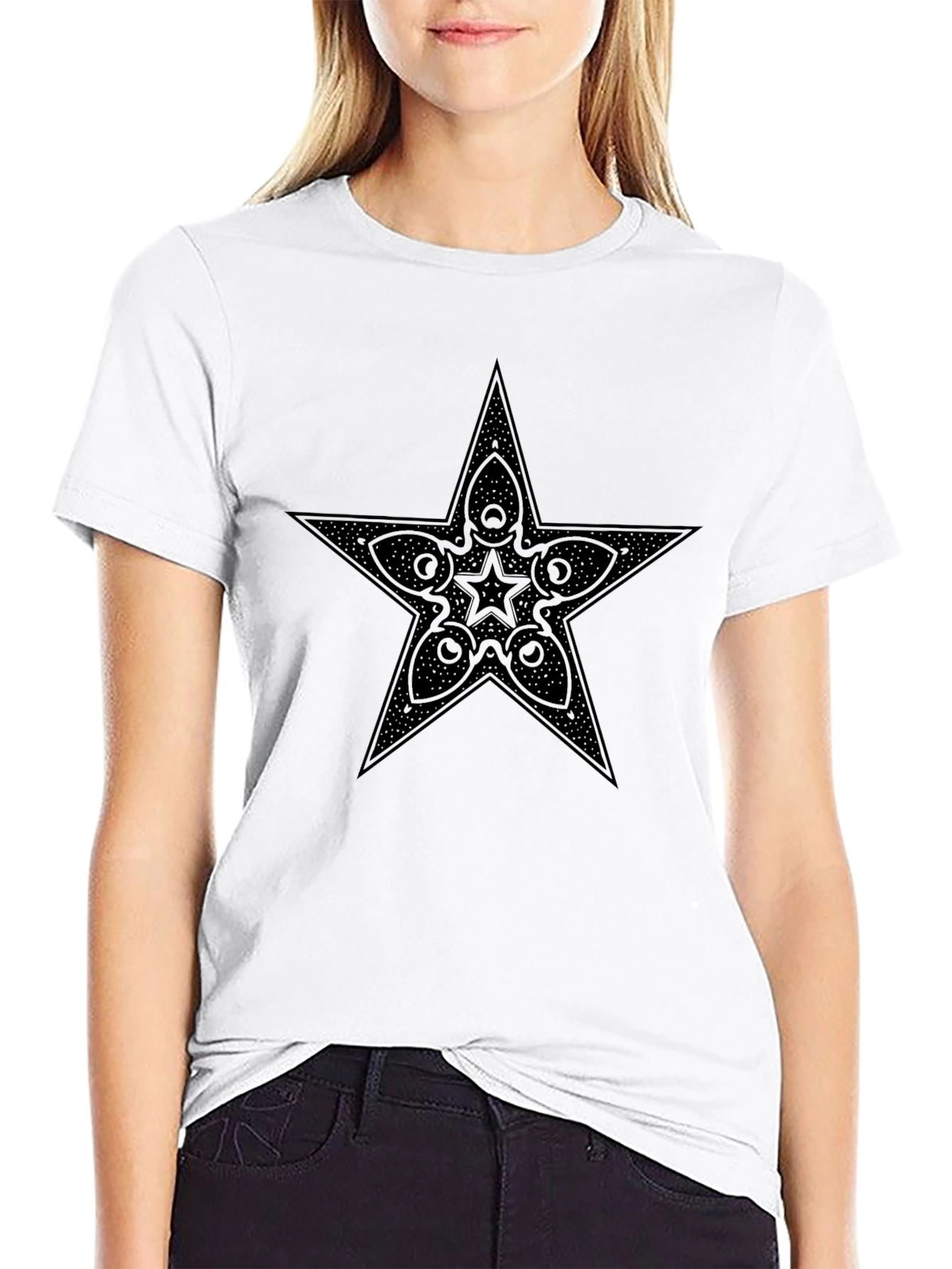 Star Mandala Black T-Shirt - Stylish Graphic Tee