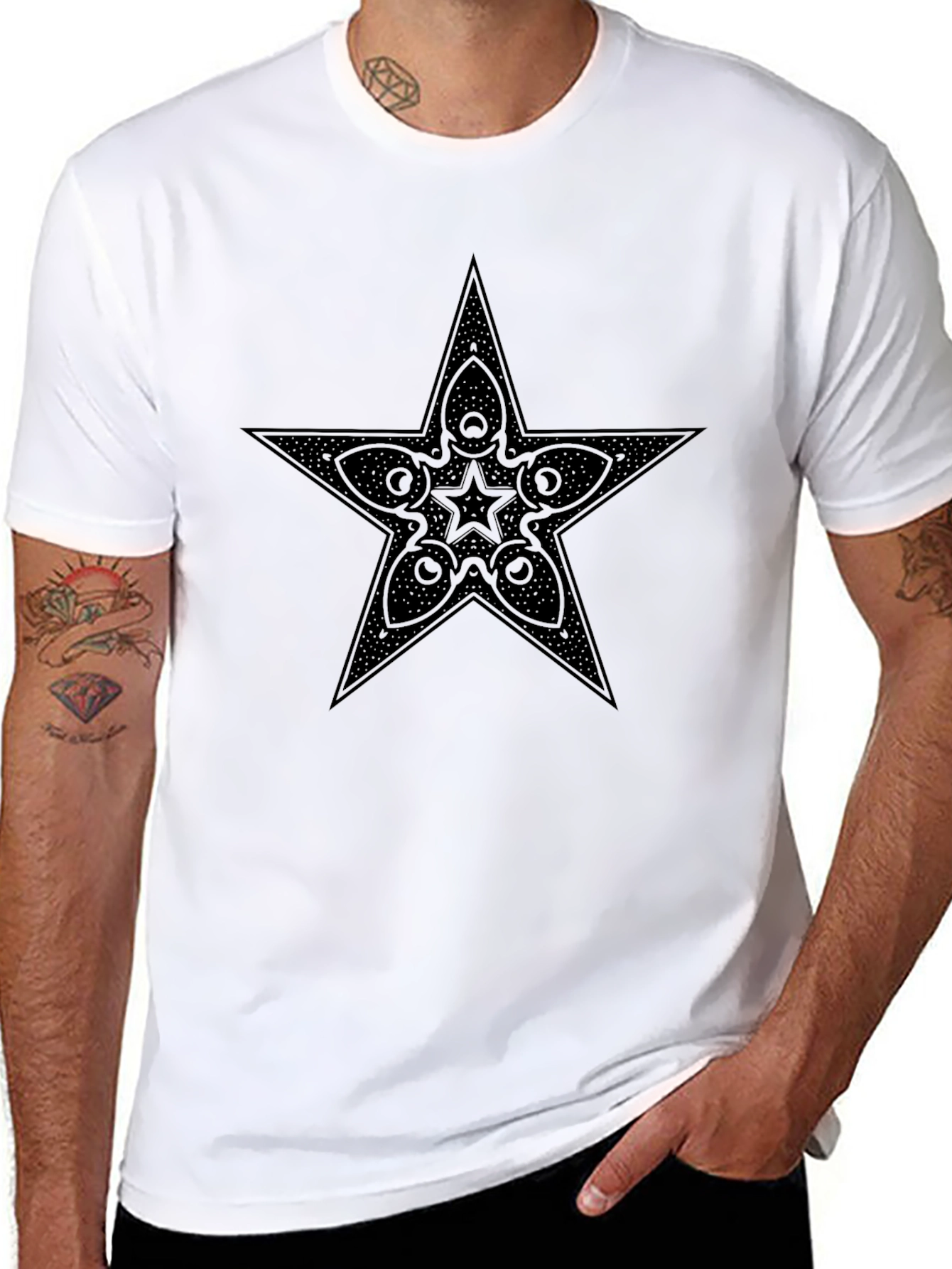 Star Mandala Black T-Shirt - Stylish Graphic Tee