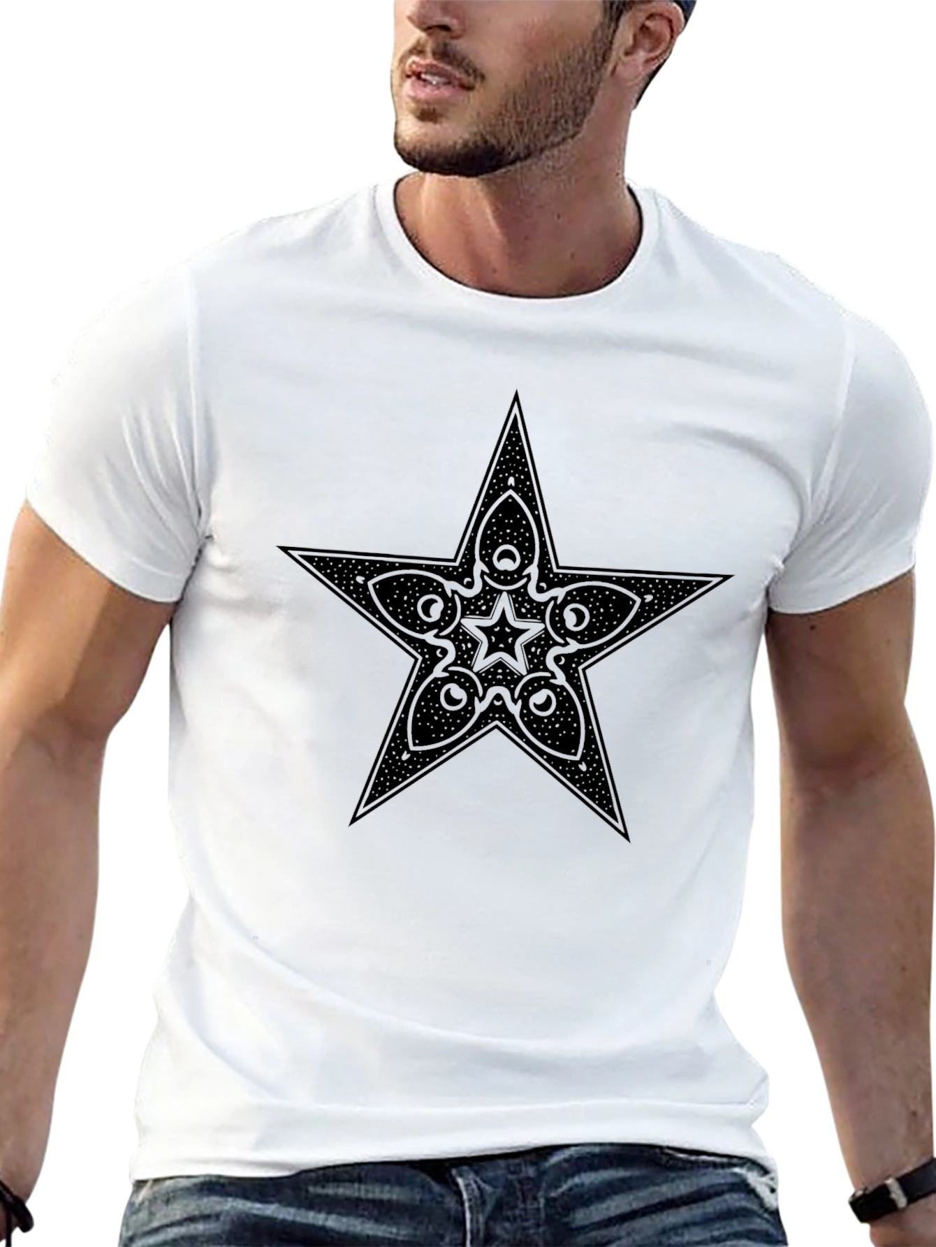 Star Mandala Black T-Shirt - Stylish Graphic Tee