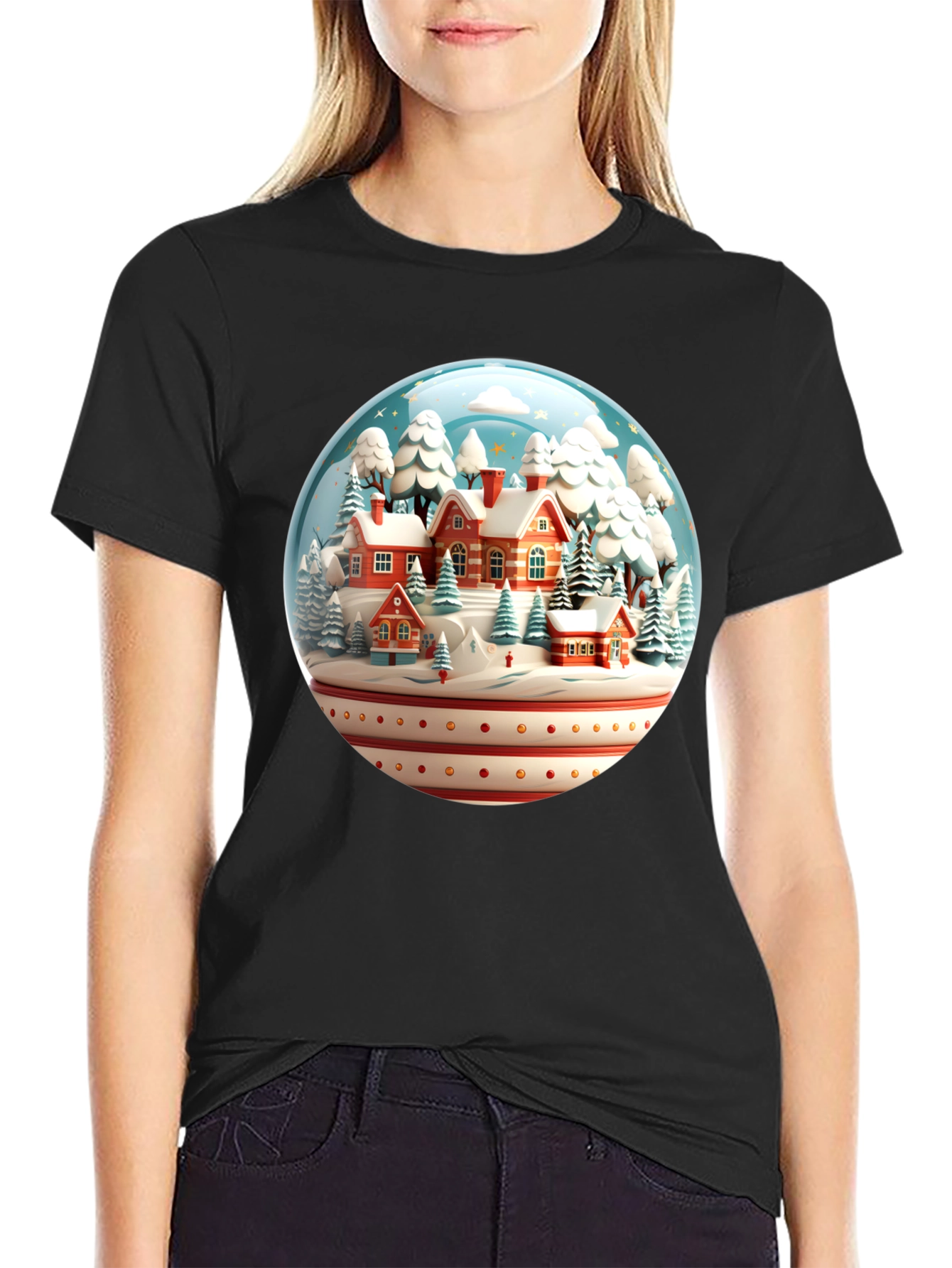 Winter Village Snow Globe Graphic Tee