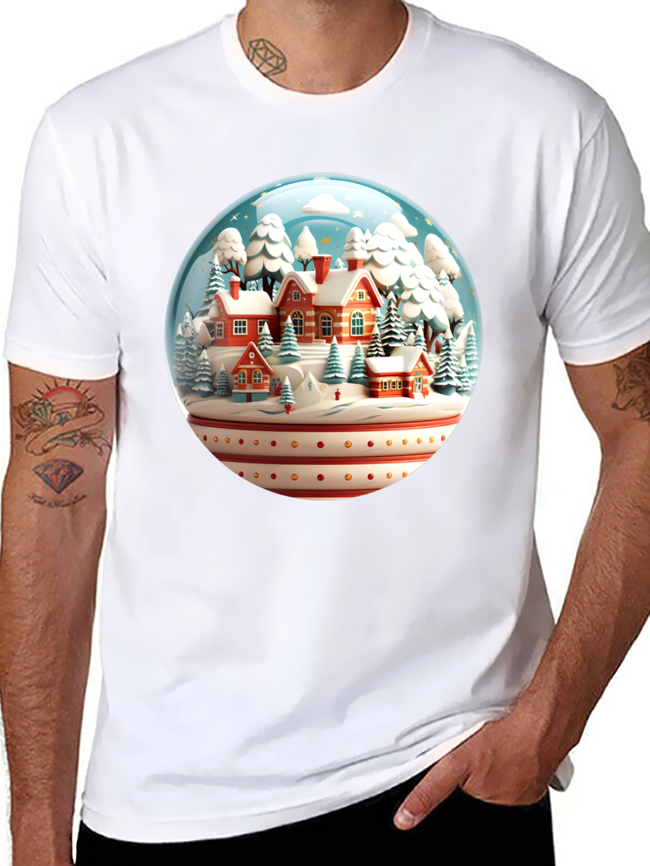 Winter Village Snow Globe Graphic Tee