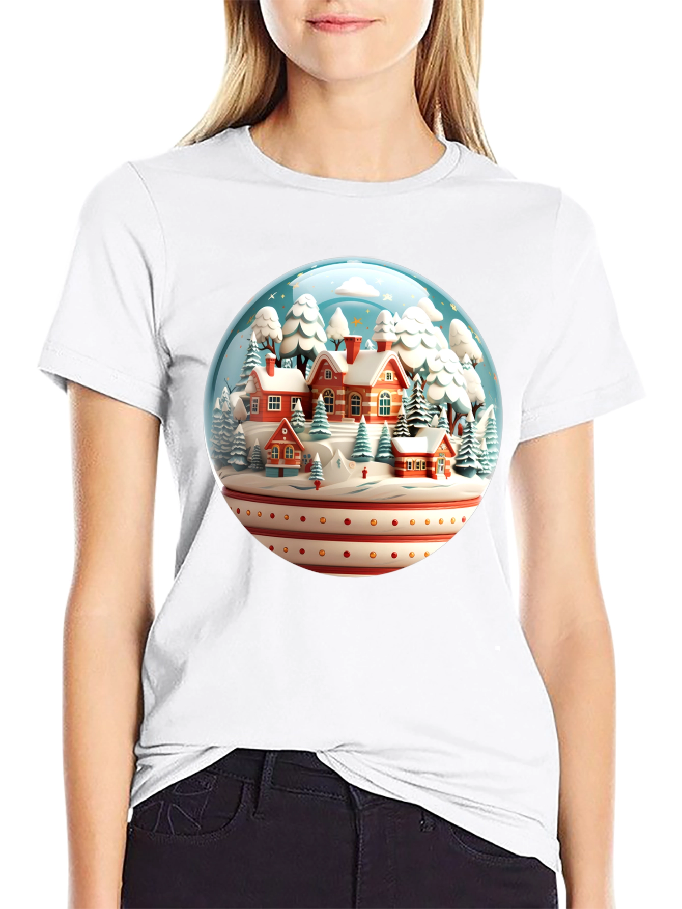 Winter Village Snow Globe Graphic Tee