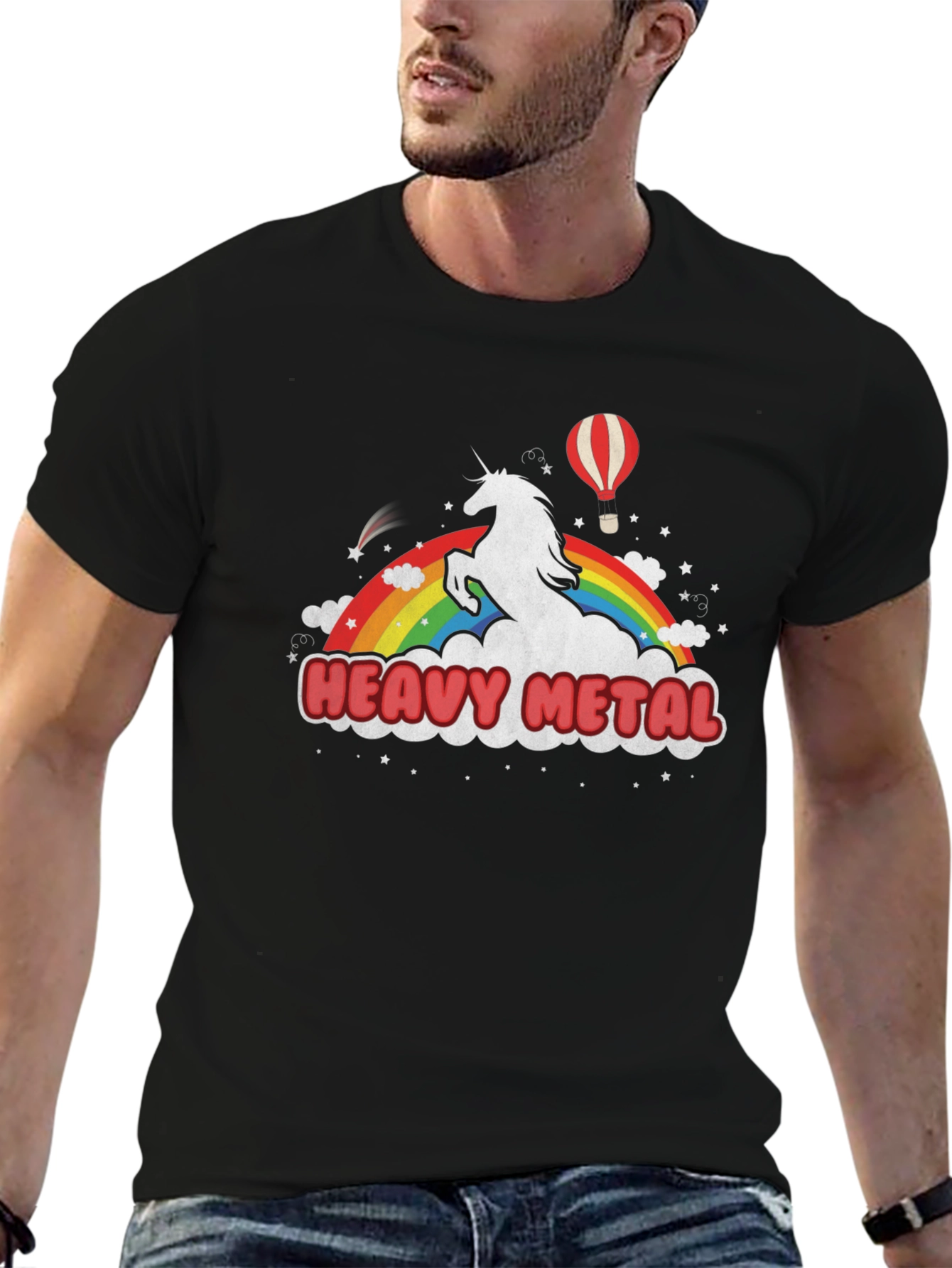 Heavy Metal Unicorn Rainbow T-Shirt