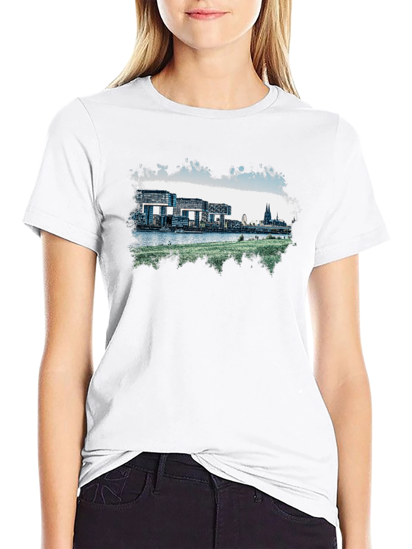Cologne Skyline Black T-Shirt