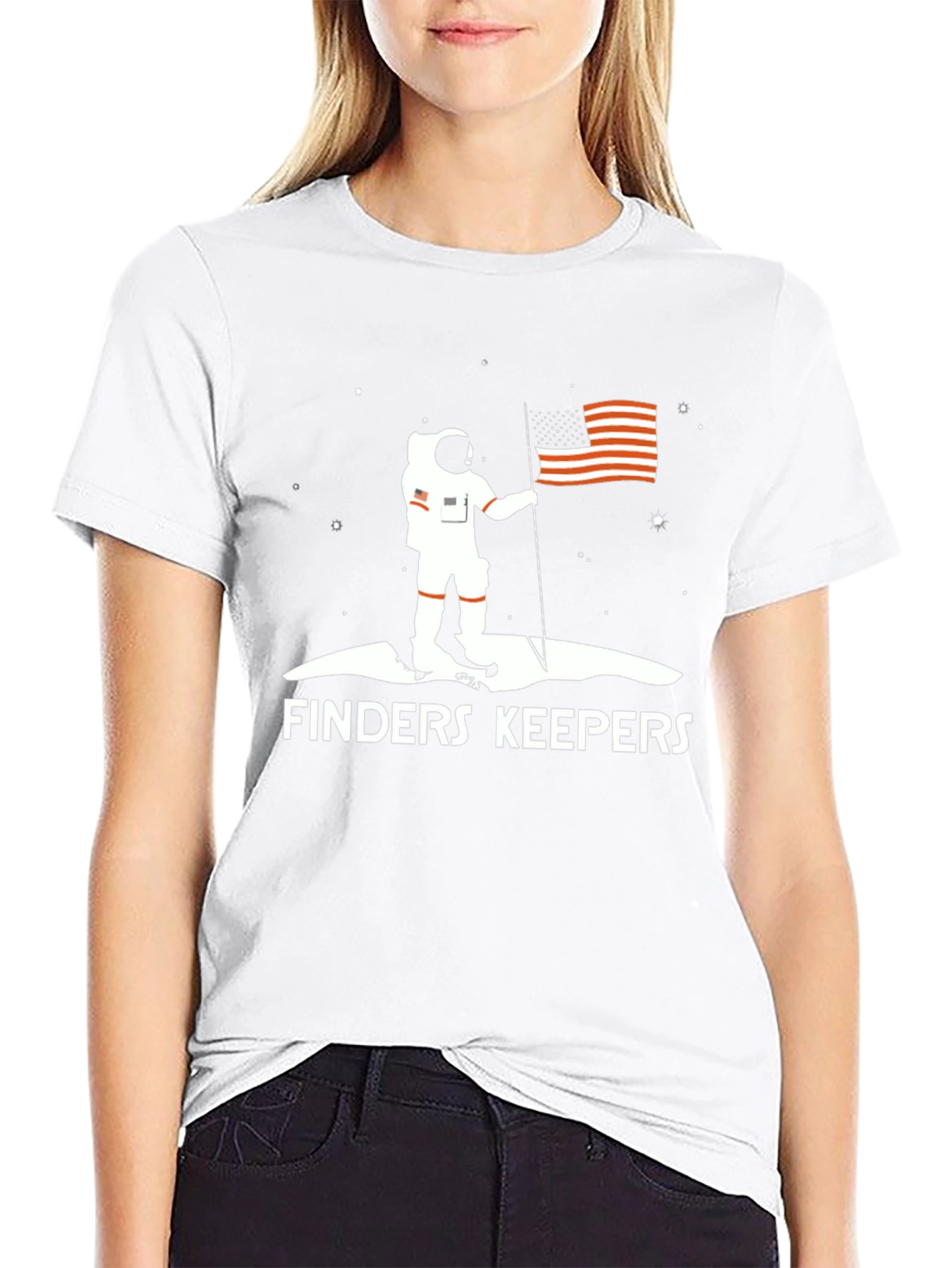 Finders Keepers Astronaut Flag Graphic T-Shirt