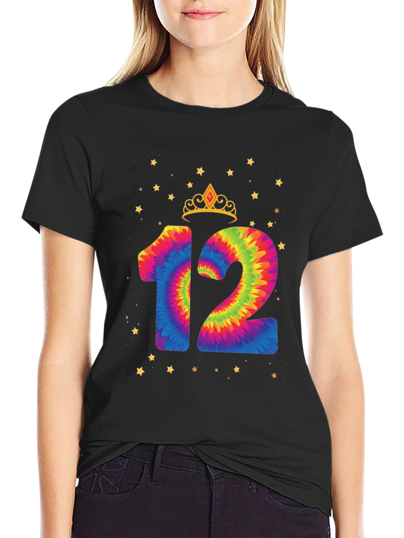 Tie Dye 12th Birthday Tee