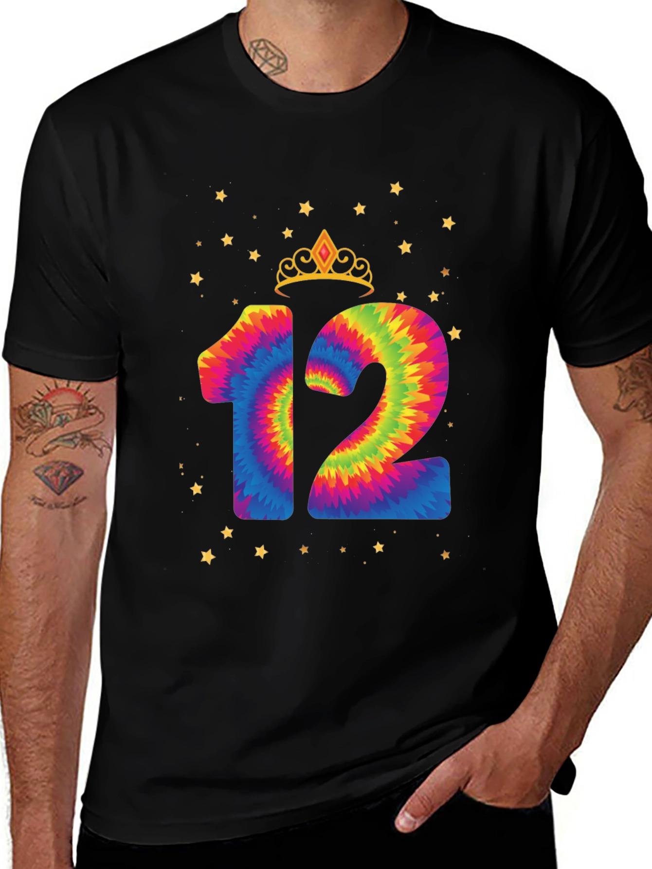 Tie Dye 12th Birthday Tee